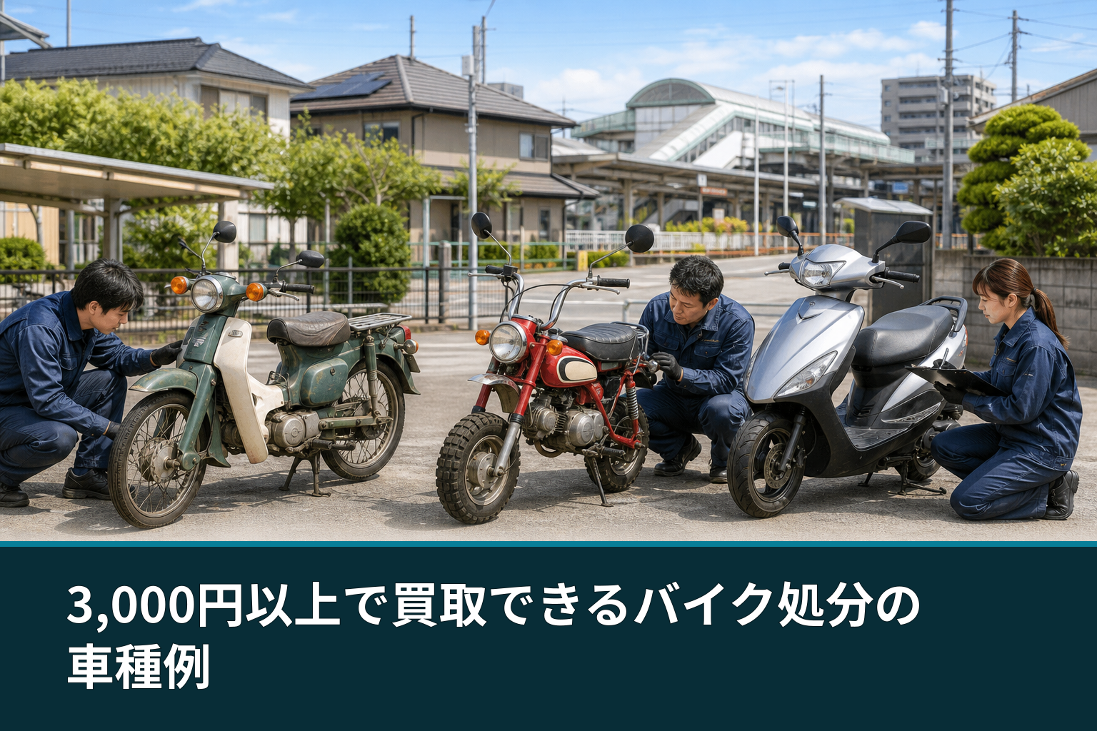 3,000円以上で買取できるバイク処分の車種例