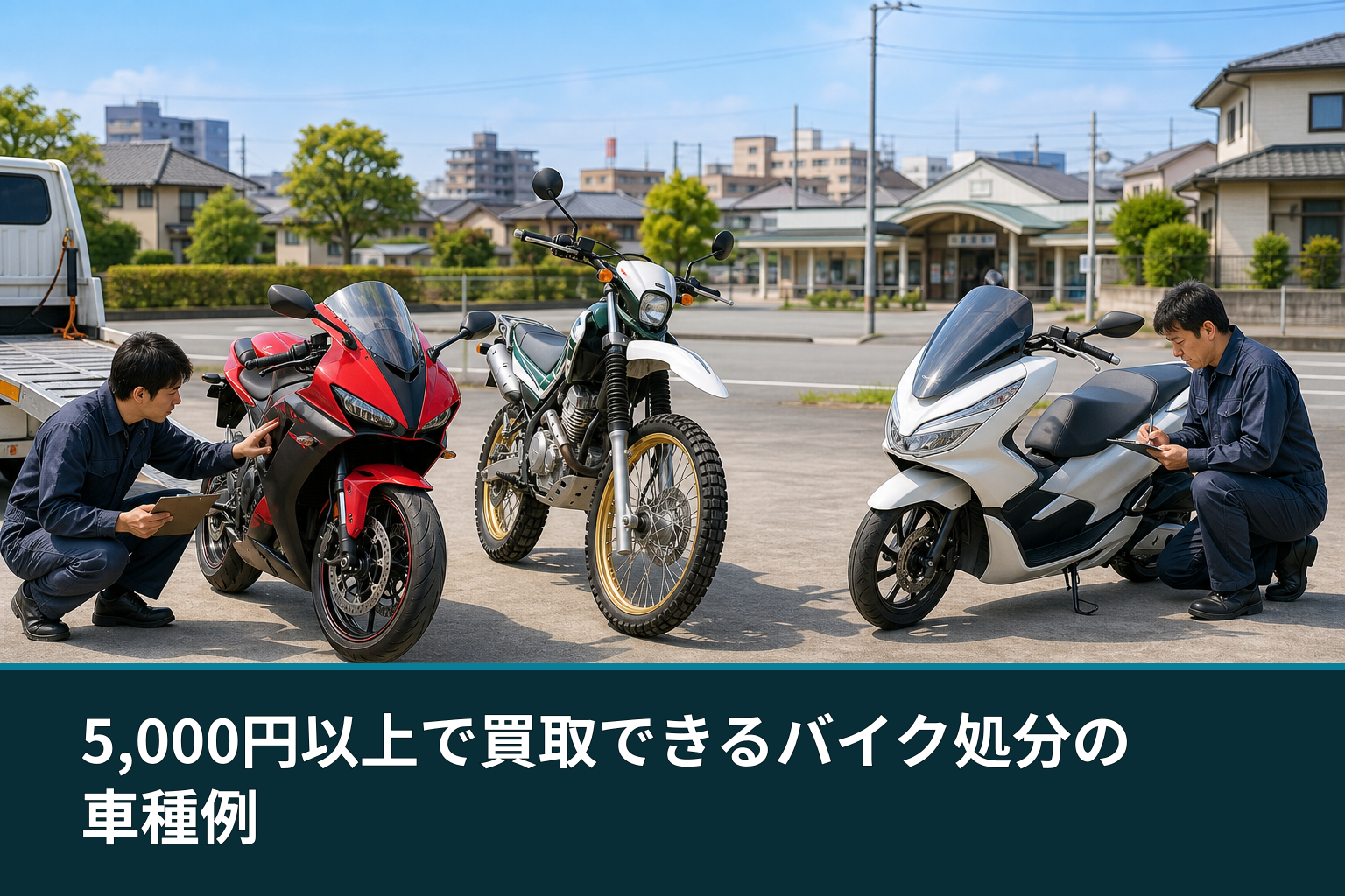 5,000円以上で買取できるバイク処分の車種例