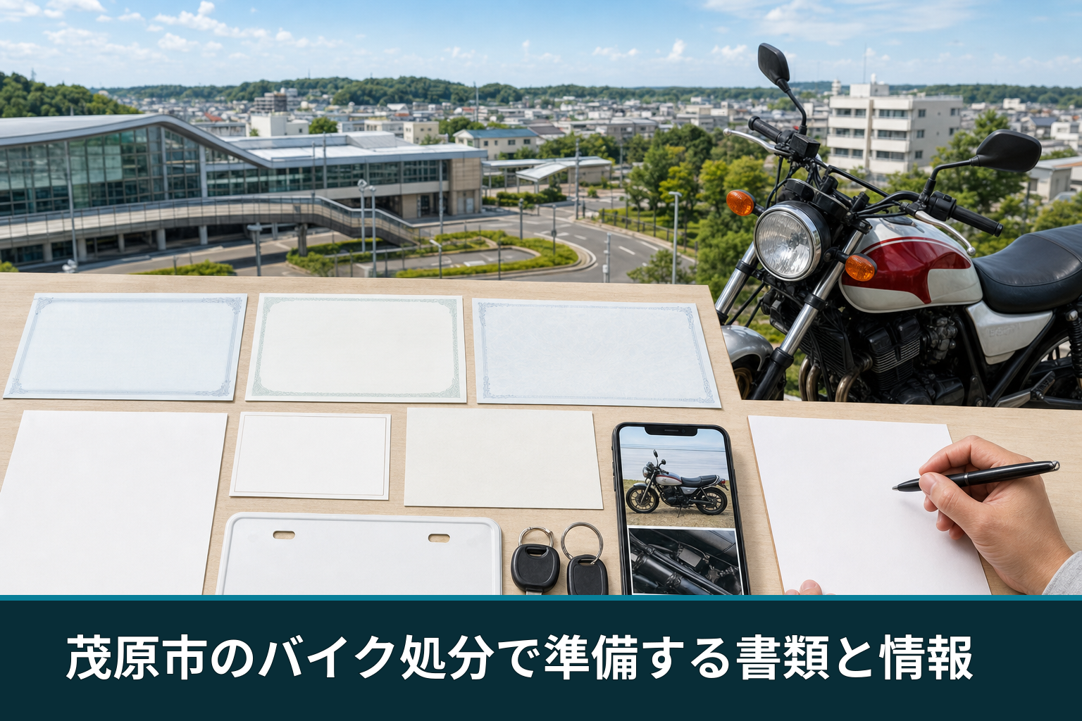 茂原市のバイク処分で準備する書類と情報