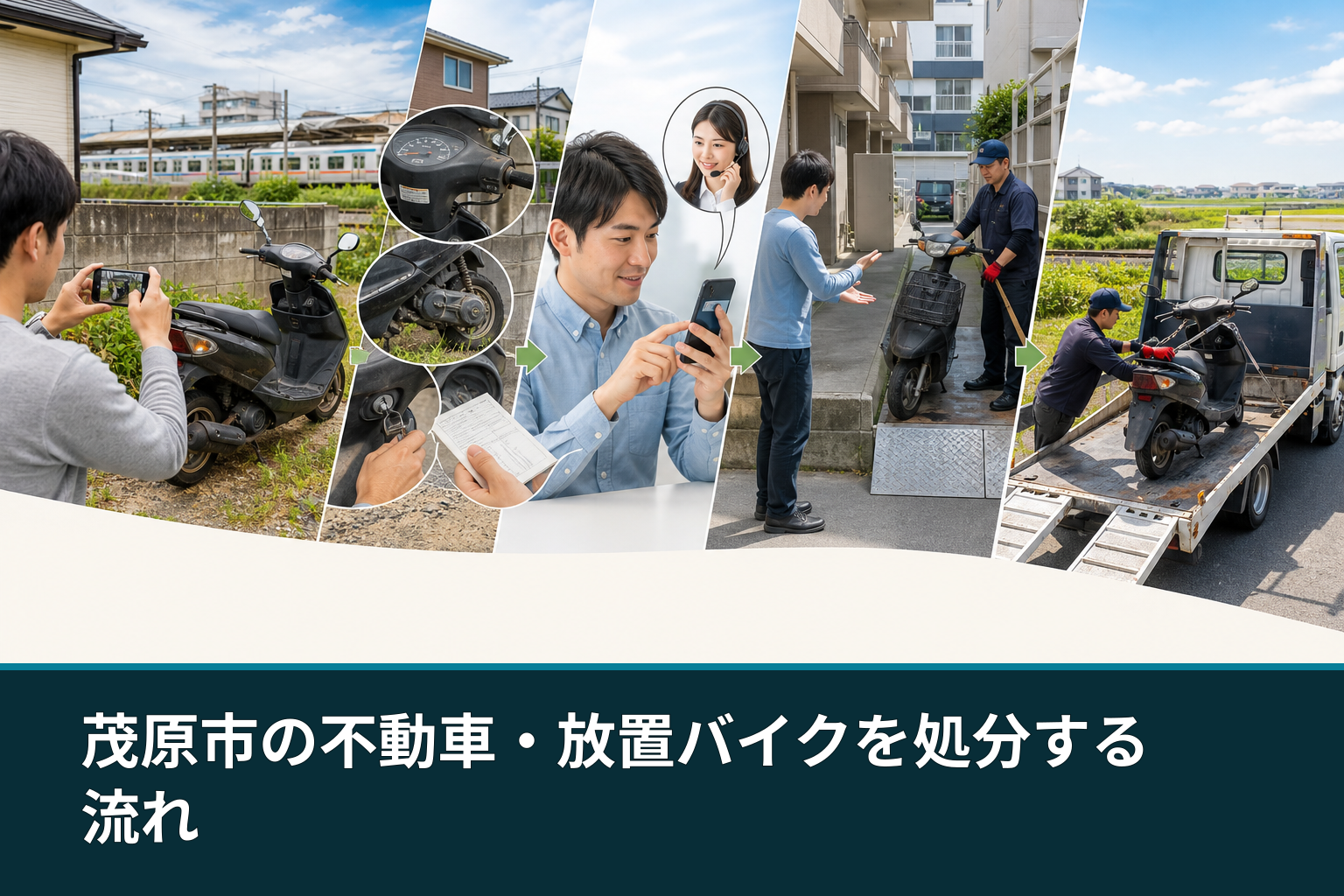 茂原市の不動車・放置バイクを処分する流れ