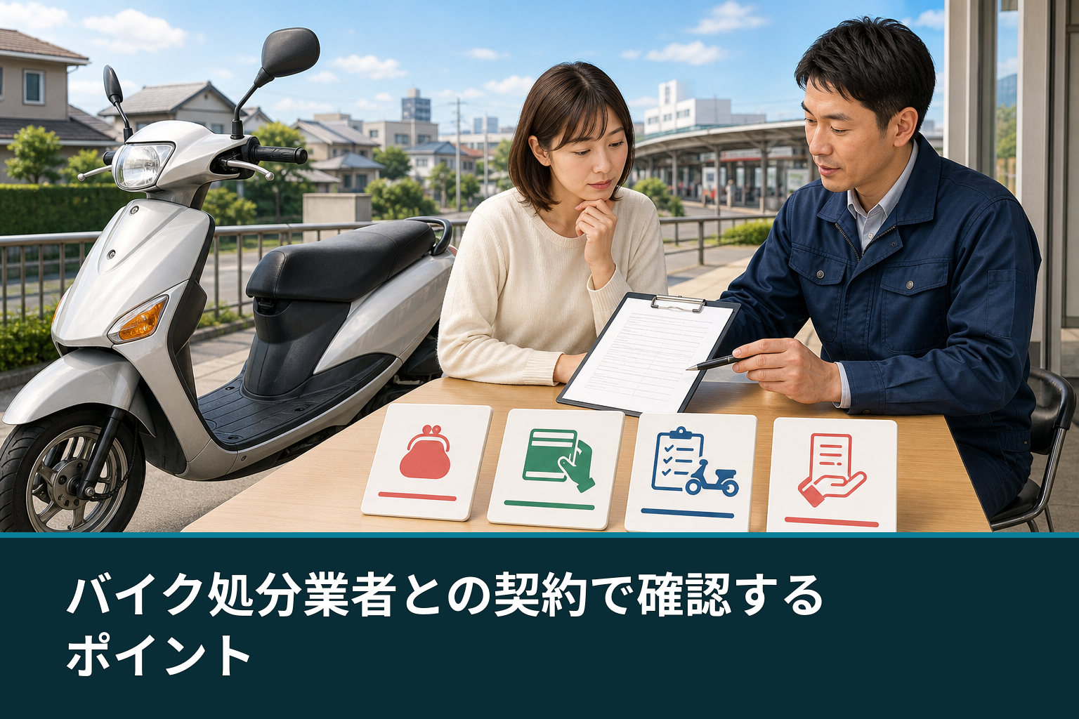 バイク処分業者との契約で確認するポイント