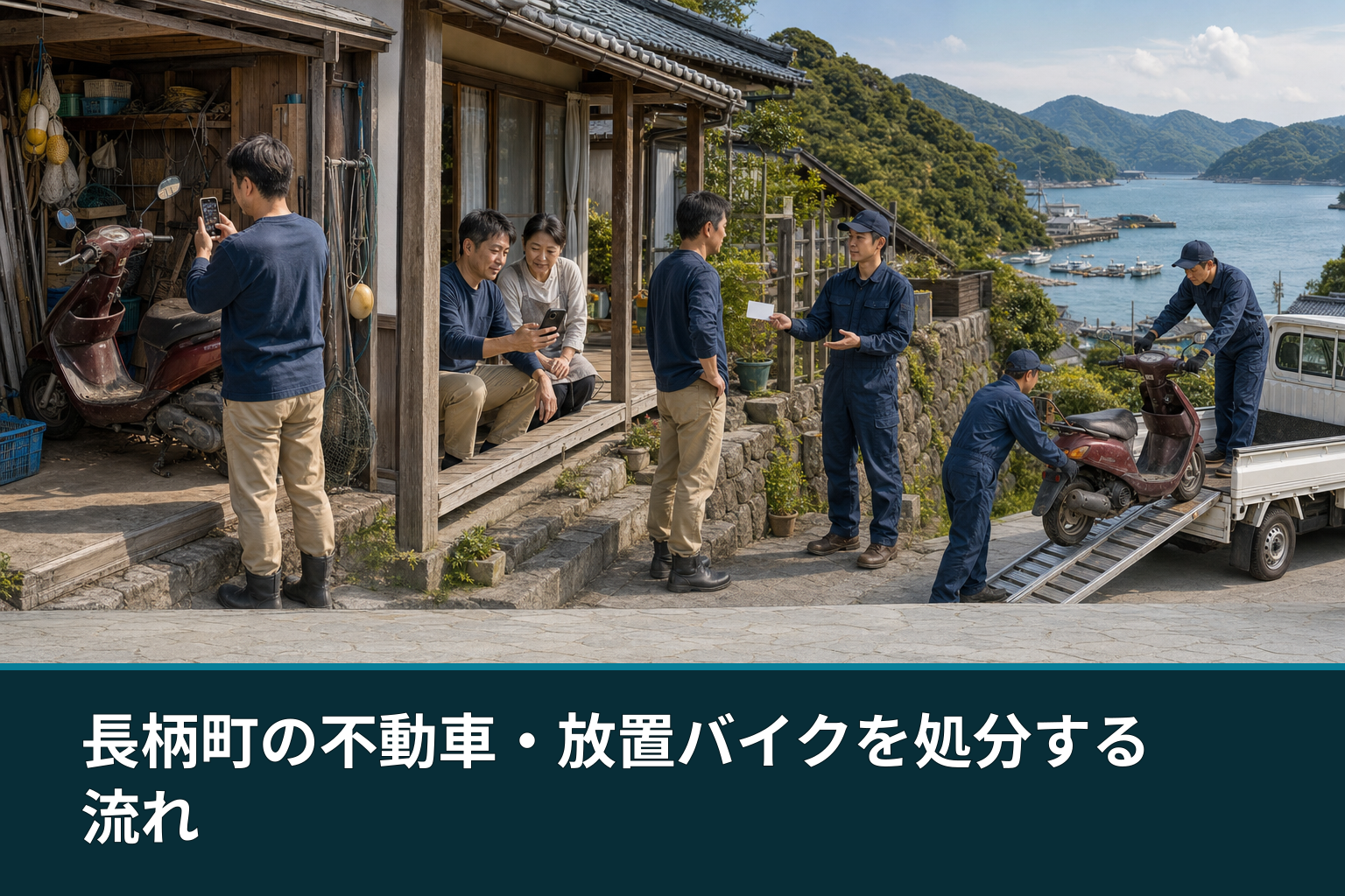 長柄町の不動車・放置バイクを処分する流れ
