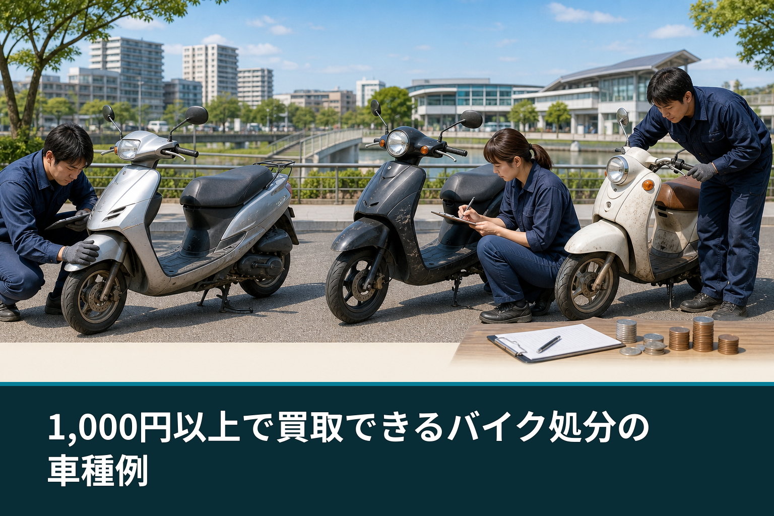 1,000円以上で買取できるバイク処分の車種例