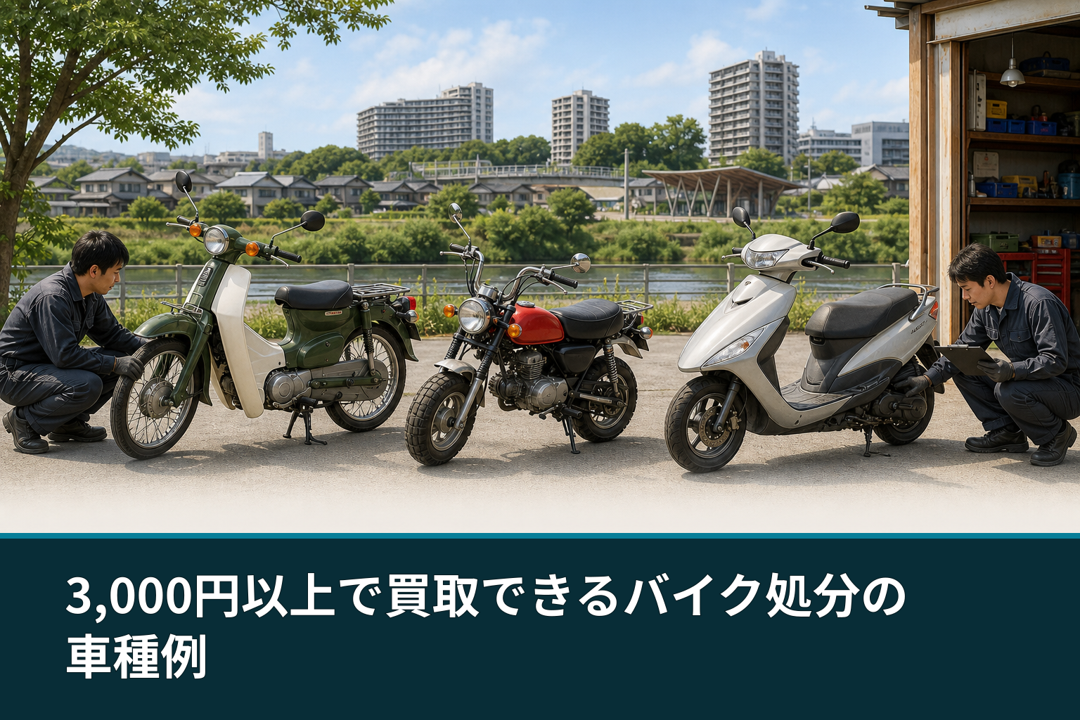3,000円以上で買取できるバイク処分の車種例