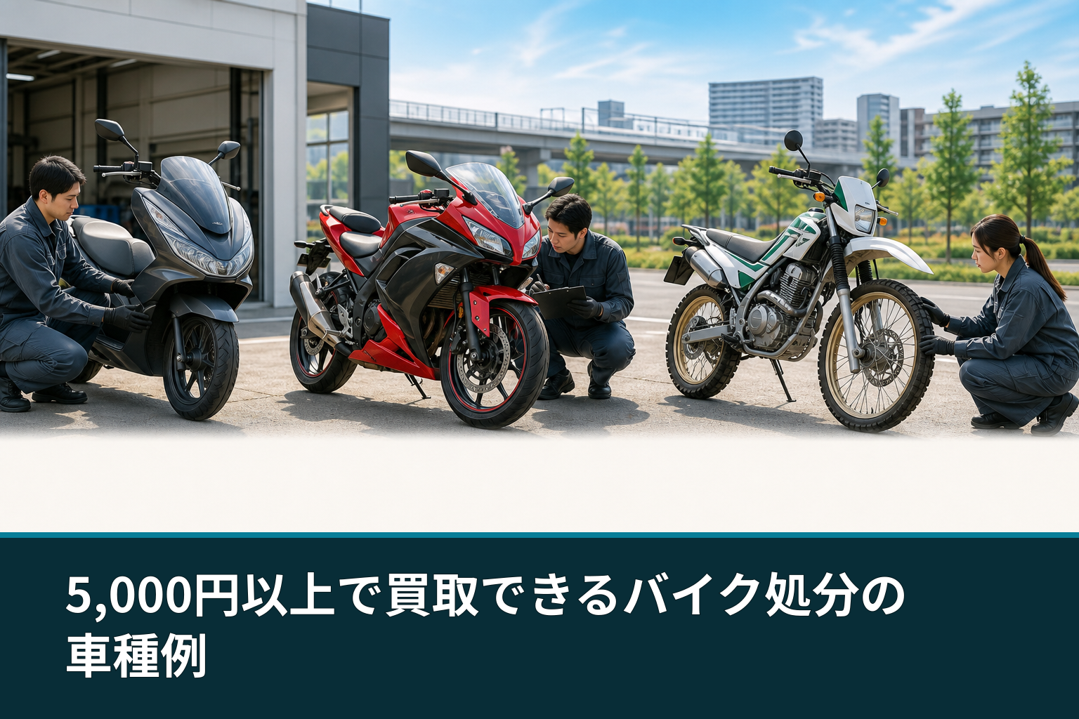 5,000円以上で買取できるバイク処分の車種例