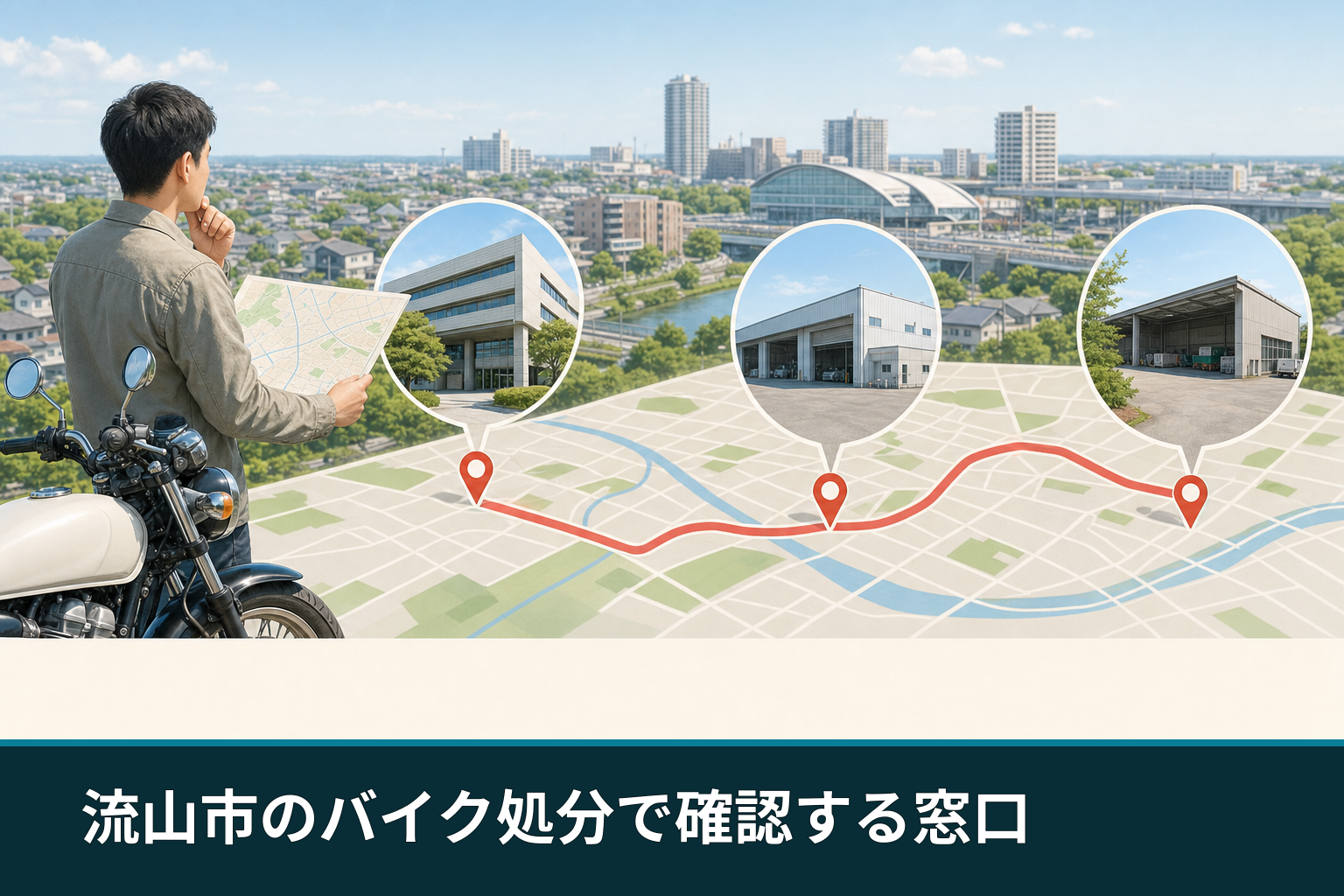 流山市のバイク処分で確認する窓口