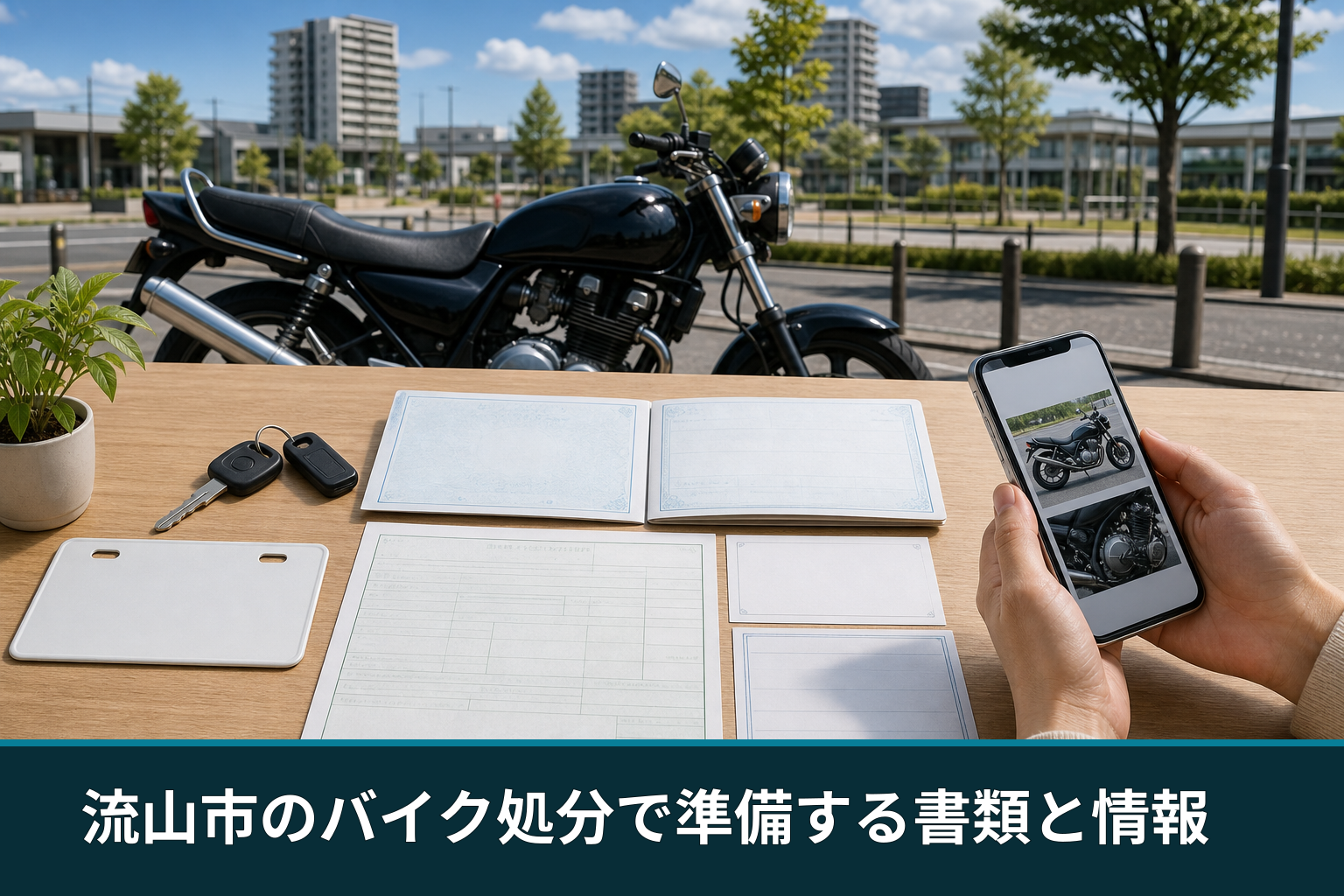 流山市のバイク処分で準備する書類と情報