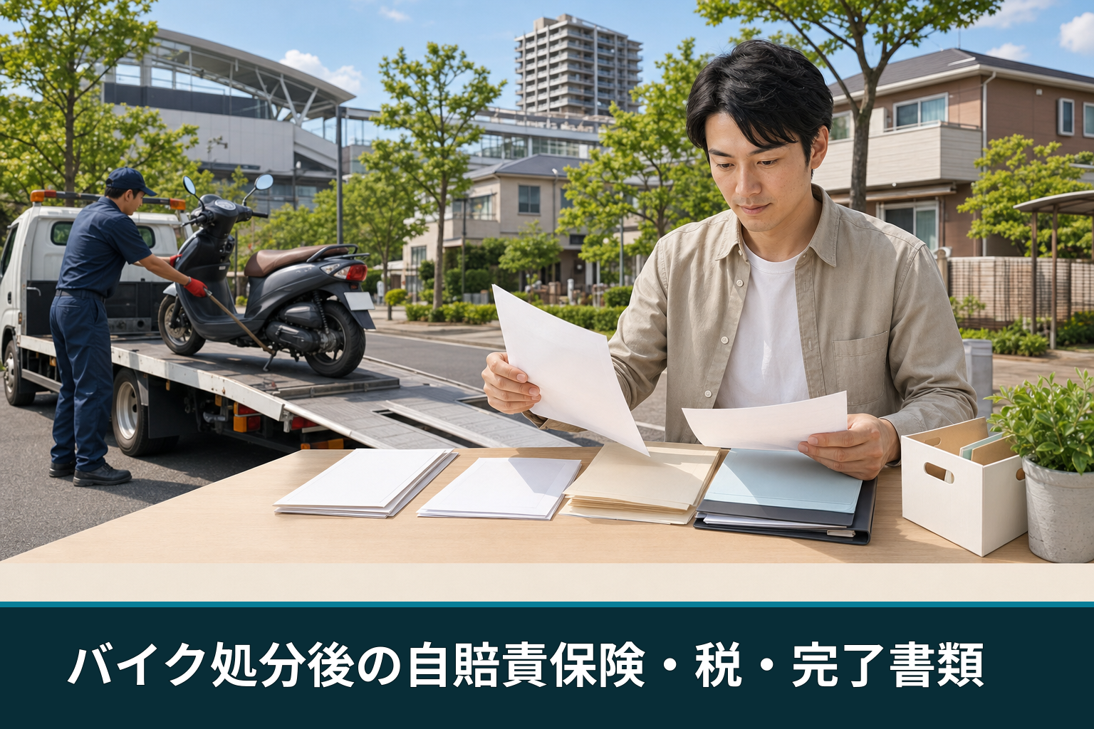 バイク処分後の自賠責保険・税・完了書類