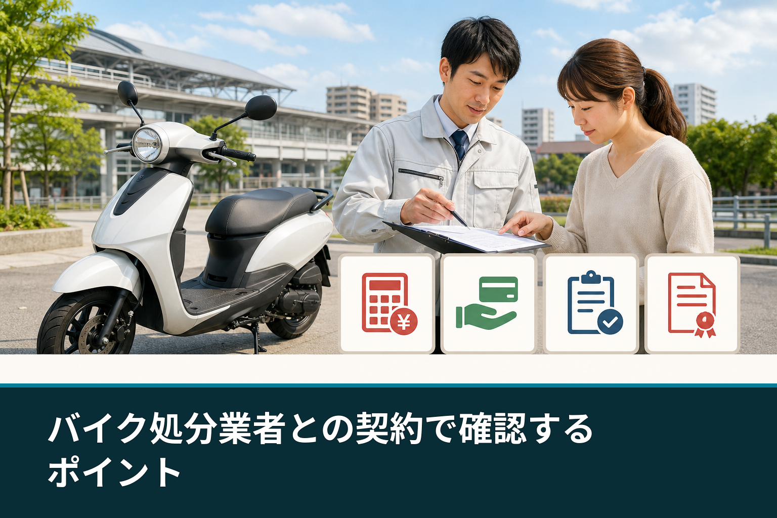 バイク処分業者との契約で確認するポイント