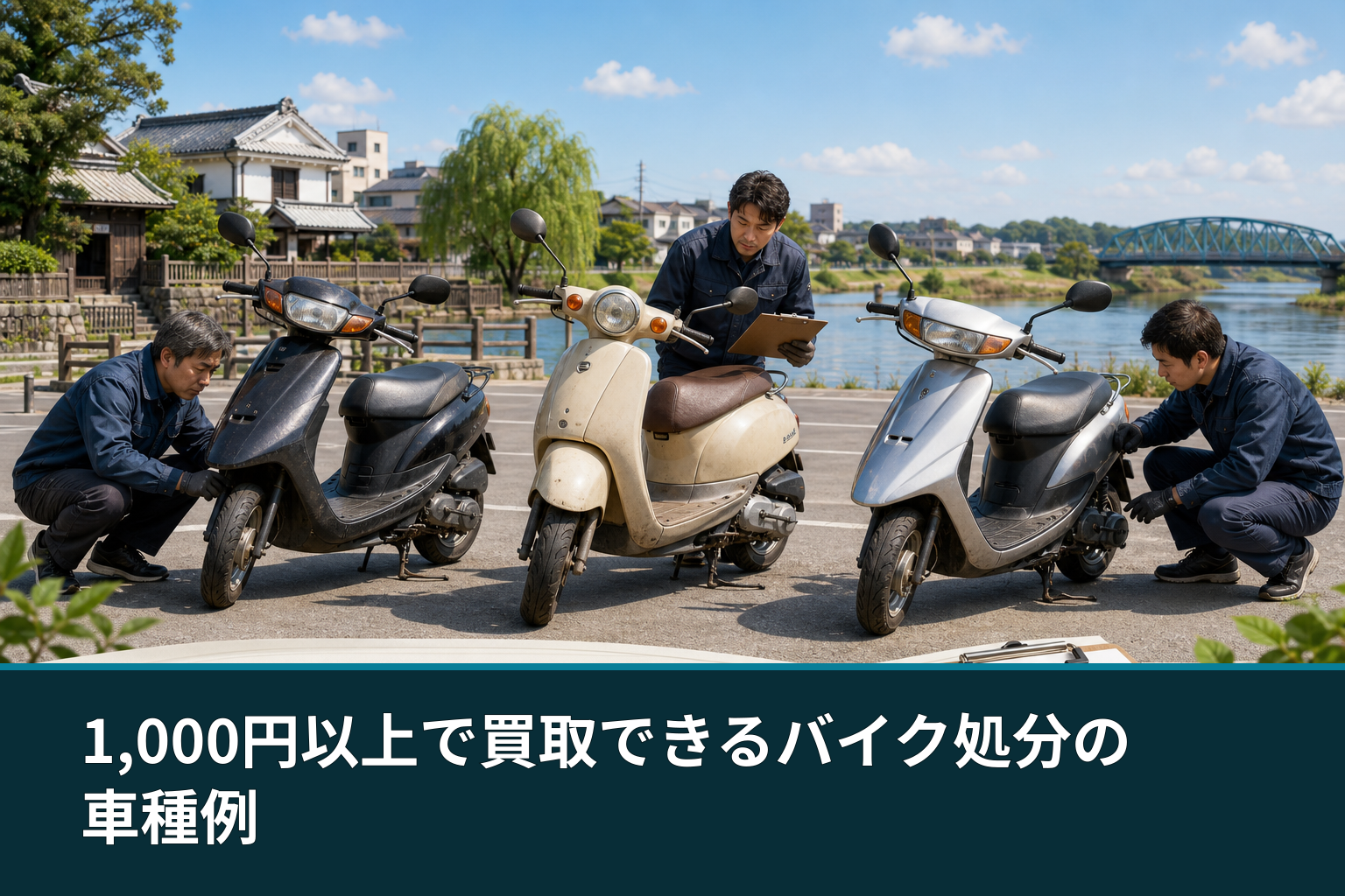 1,000円以上で買取できるバイク処分の車種例