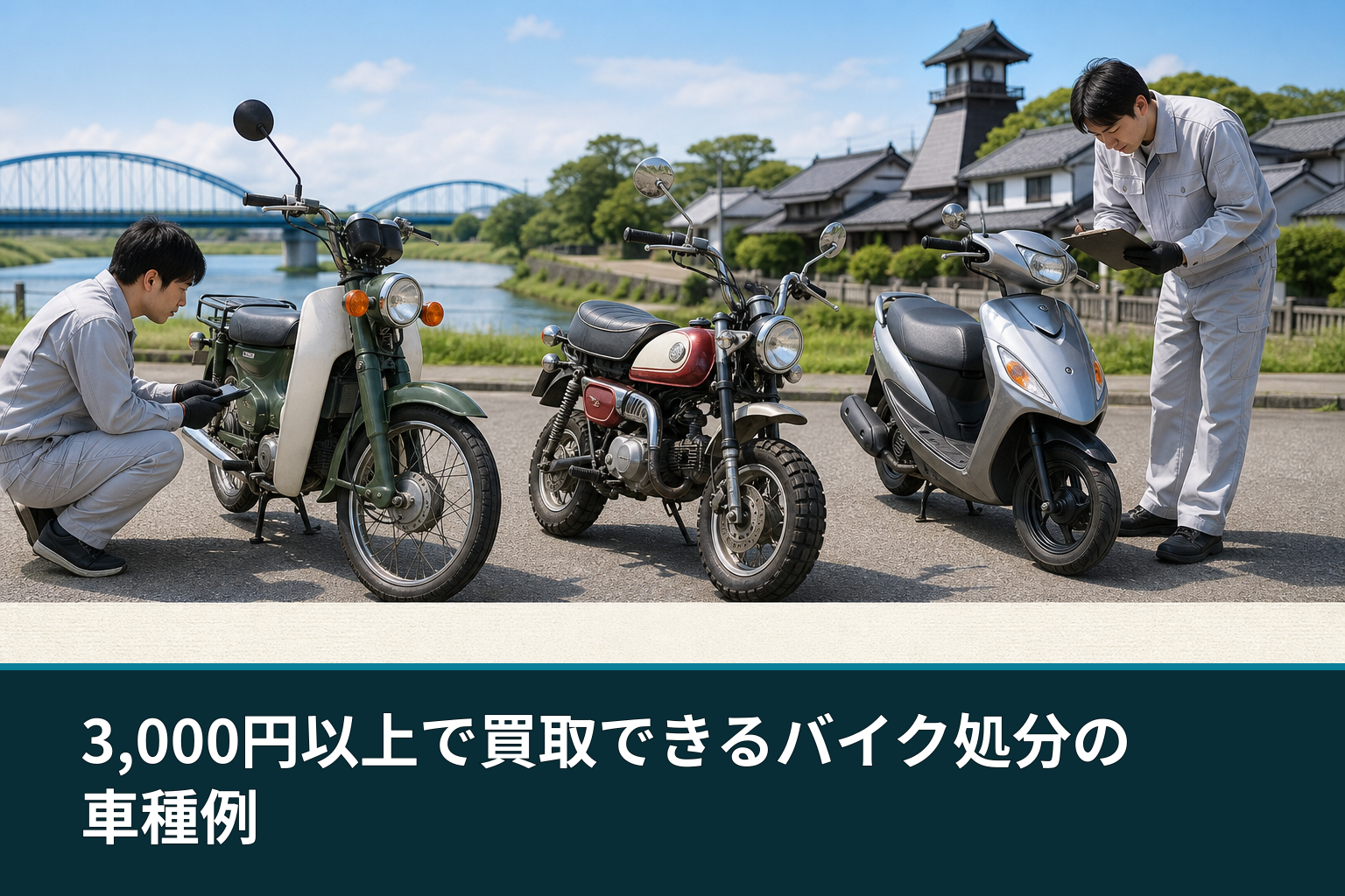 3,000円以上で買取できるバイク処分の車種例