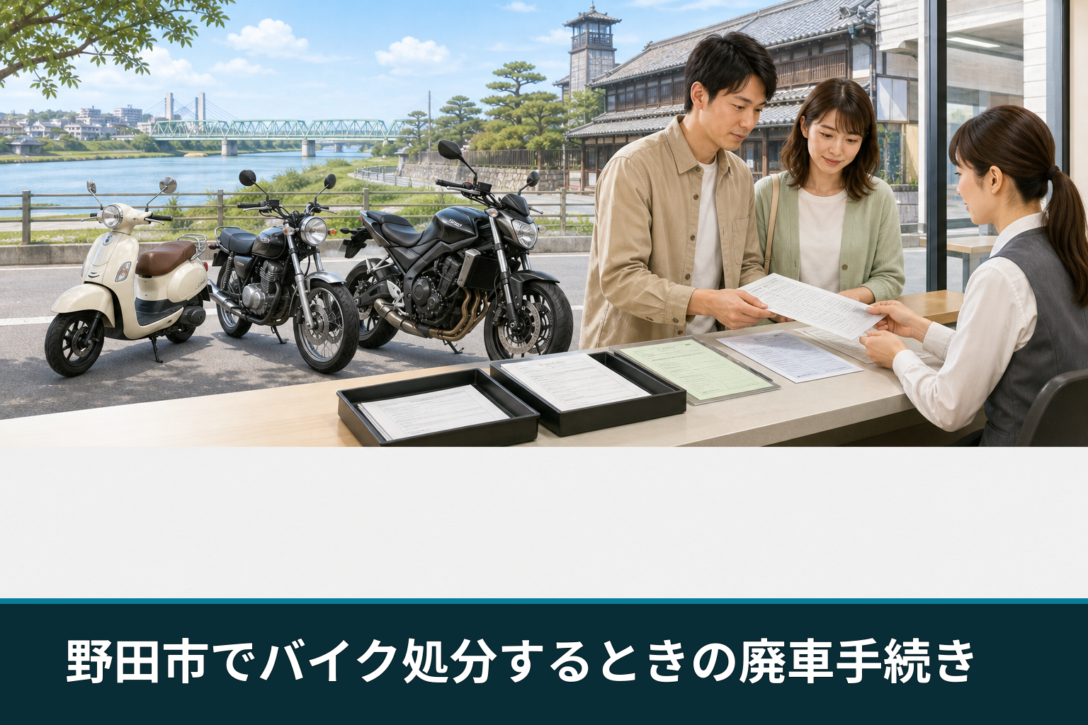 野田市でバイク処分するときの廃車手続き