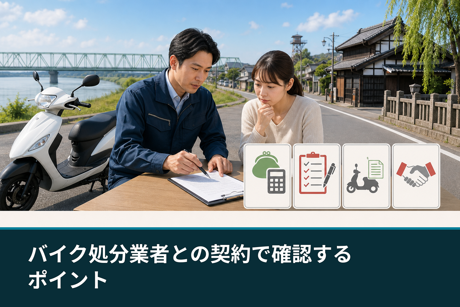バイク処分業者との契約で確認するポイント