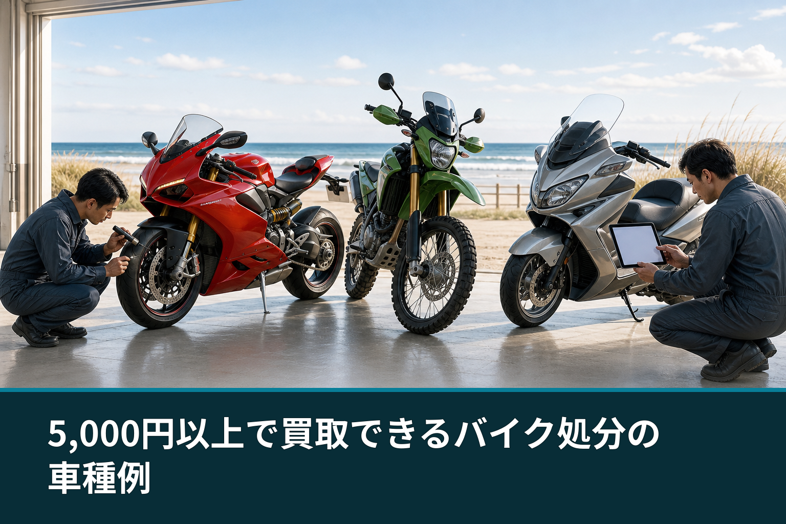 5,000円以上で買取できるバイク処分の車種例