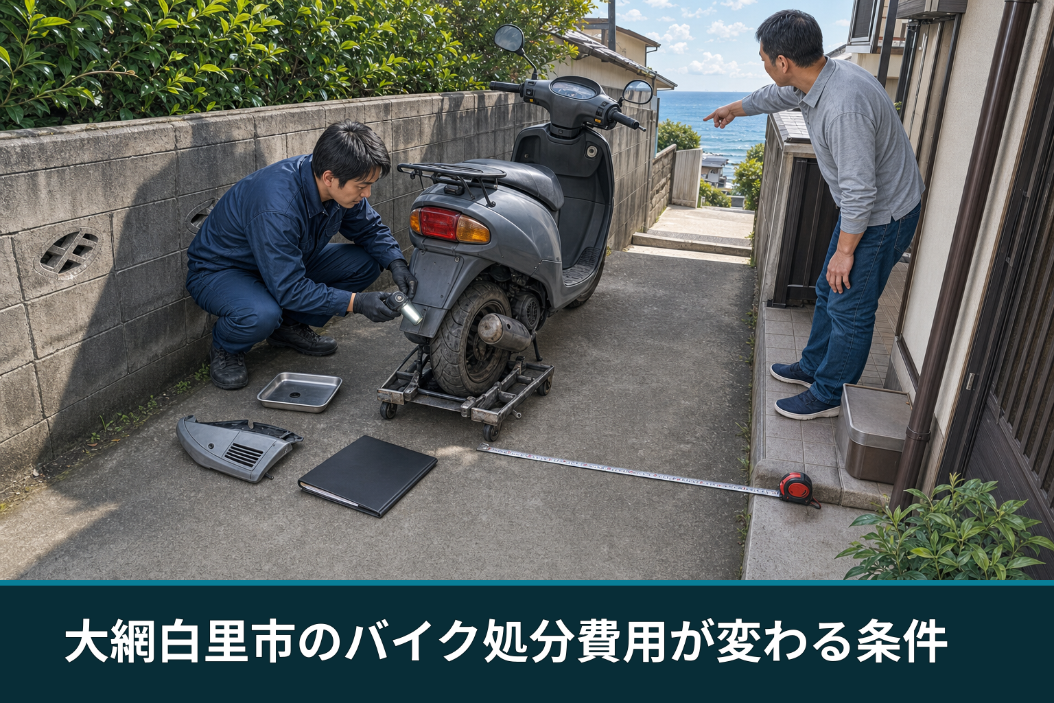 大網白里市のバイク処分費用が変わる条件