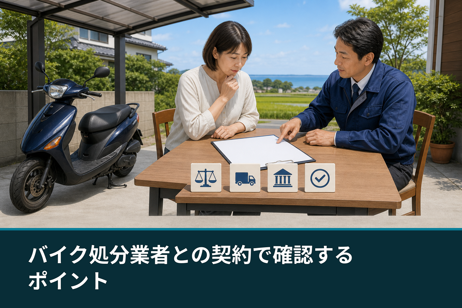 バイク処分業者との契約で確認するポイント