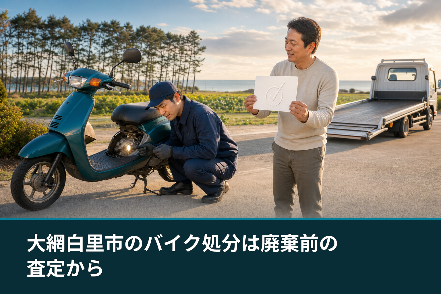 大網白里市のバイク処分は廃棄前の査定から