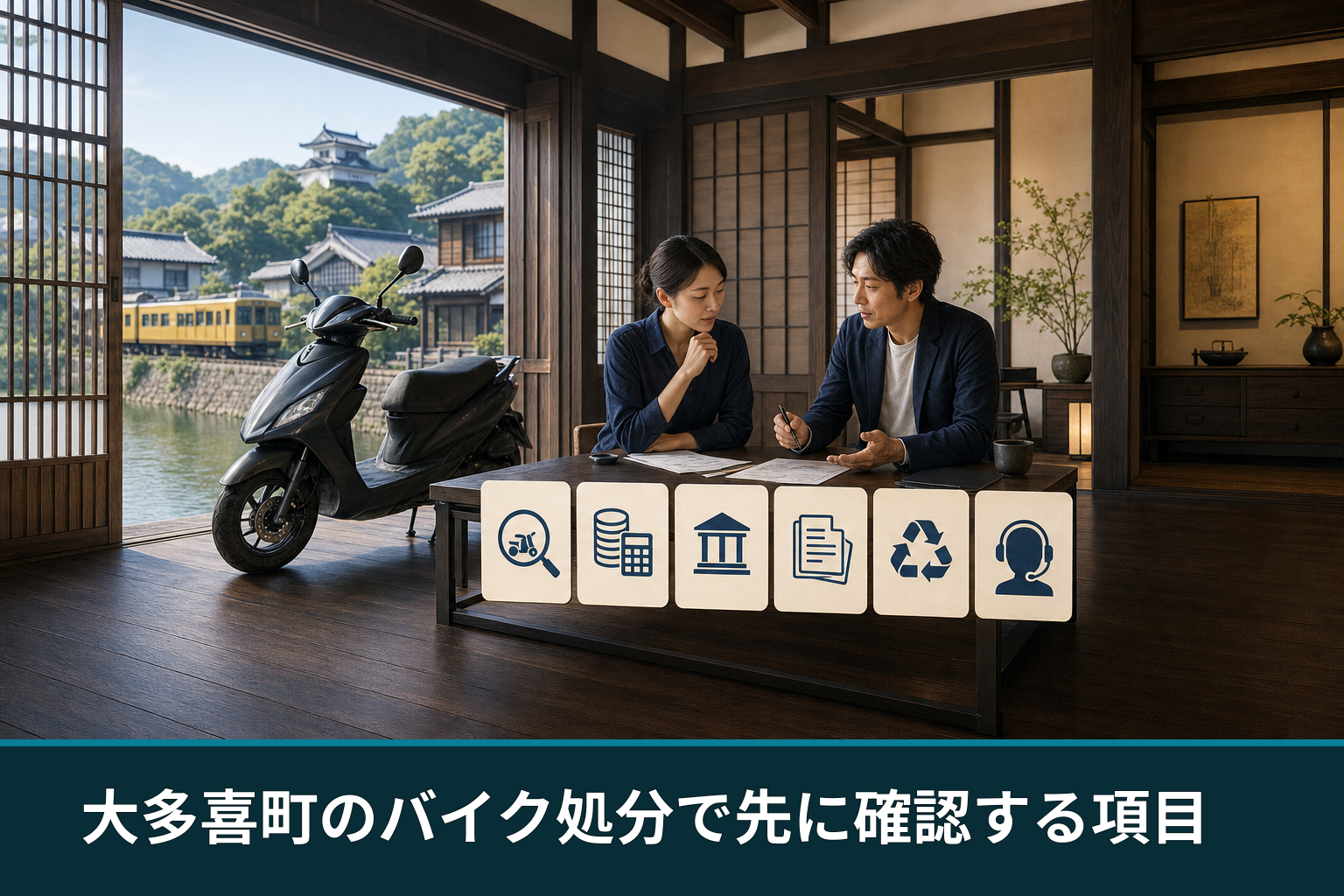 大多喜町のバイク処分で先に確認する項目