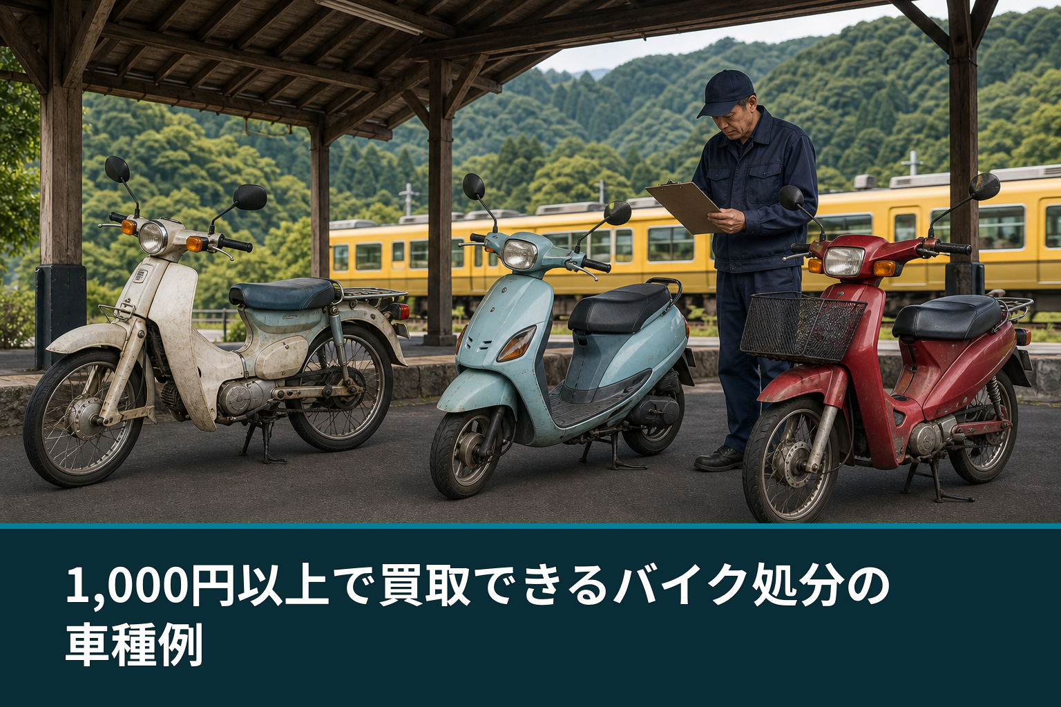 1,000円以上で買取できるバイク処分の車種例
