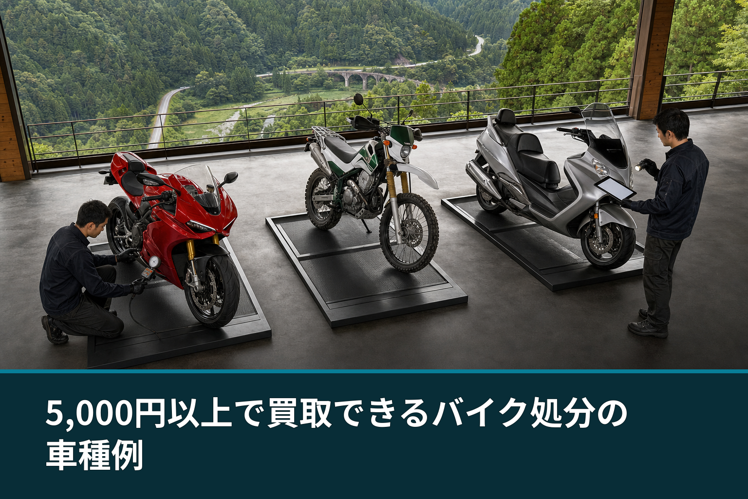 5,000円以上で買取できるバイク処分の車種例