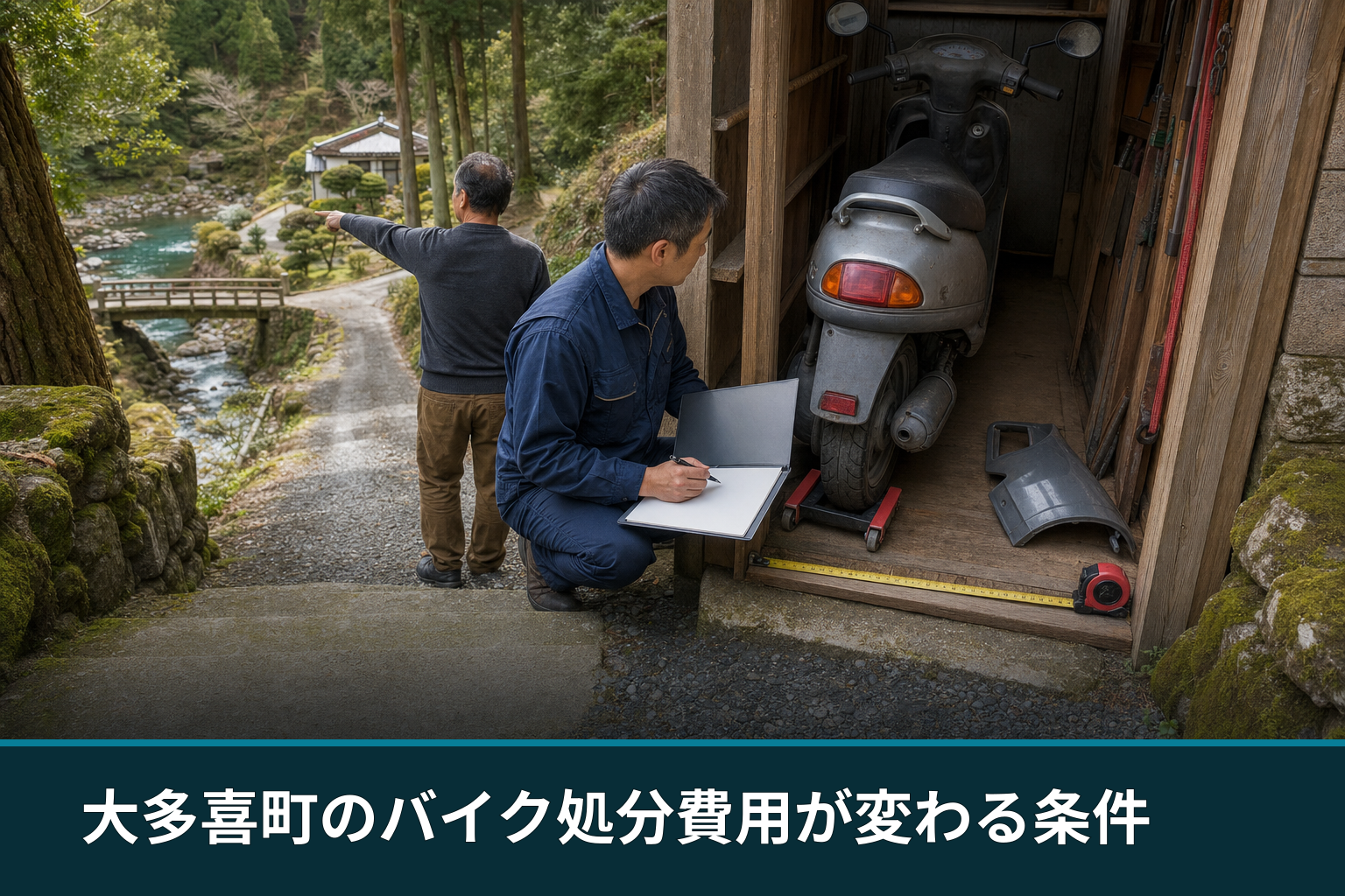 大多喜町のバイク処分費用が変わる条件