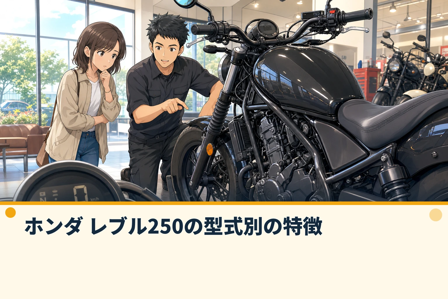 ホンダ レブル250の型式別の特徴