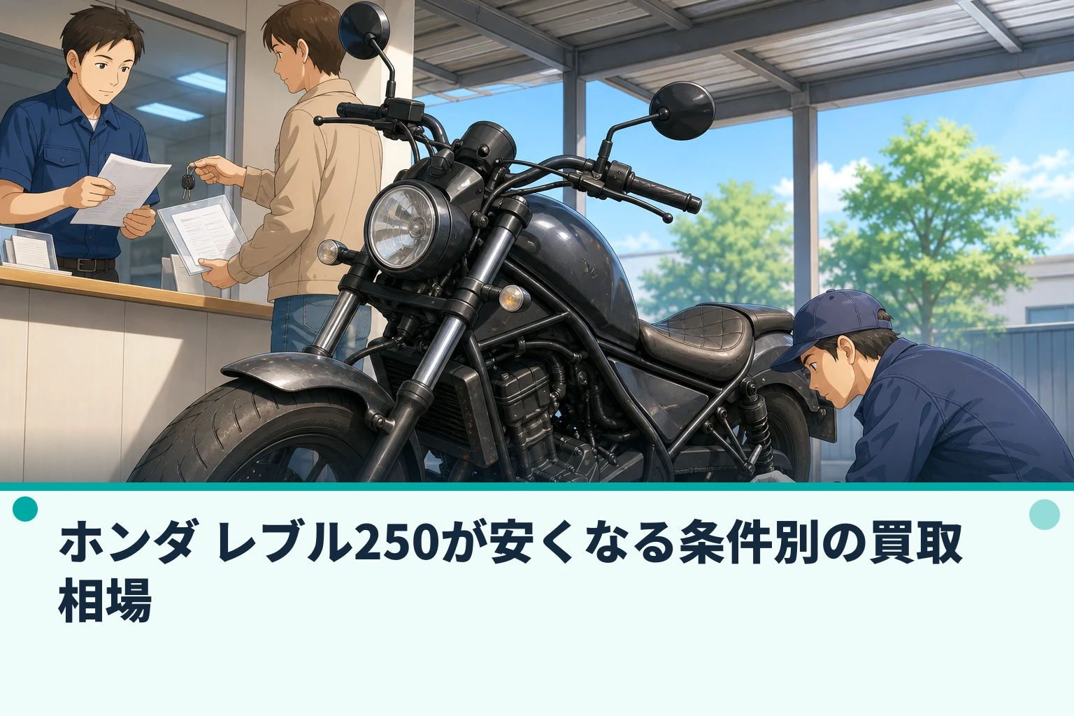 ホンダ レブル250が安くなる条件別の買取相場