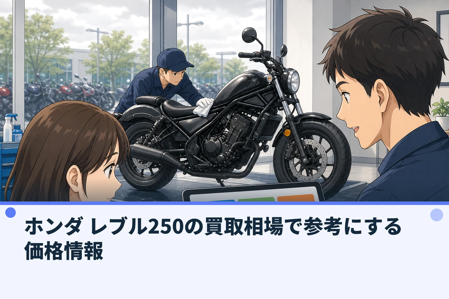 ホンダ レブル250の買取相場で参考にする価格情報