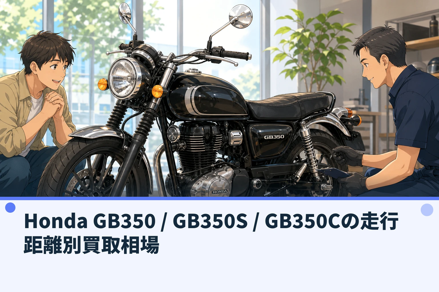 Honda GB350 / GB350S / GB350Cの走行距離別買取相場