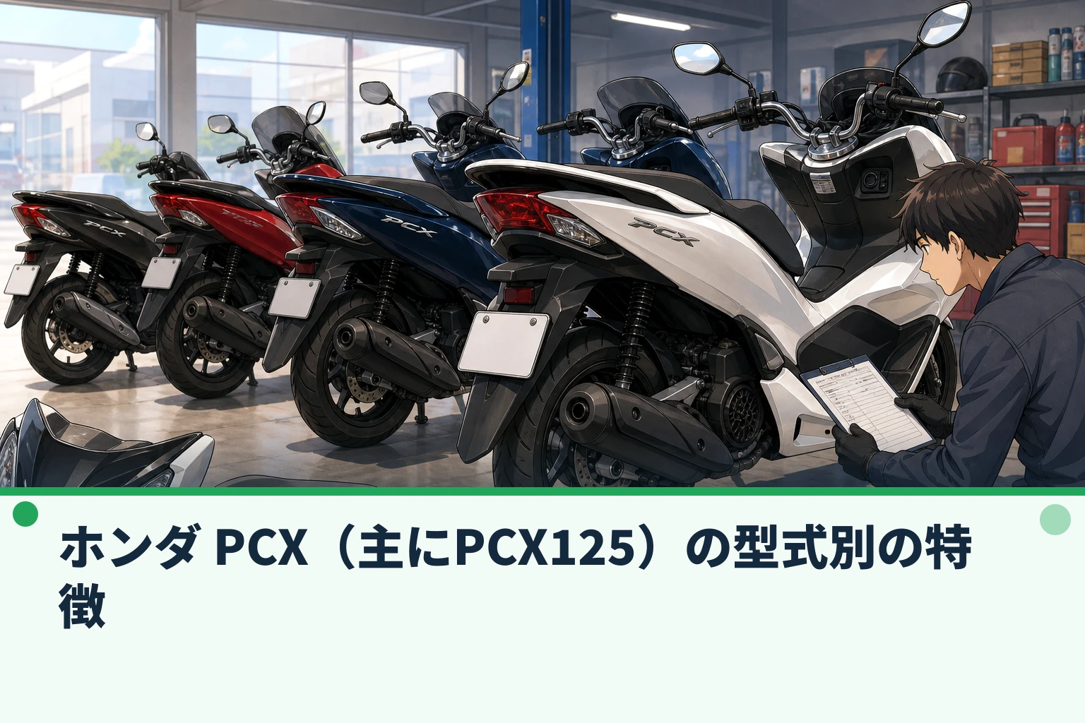 ホンダ PCX(主にPCX125)の型式別の特徴