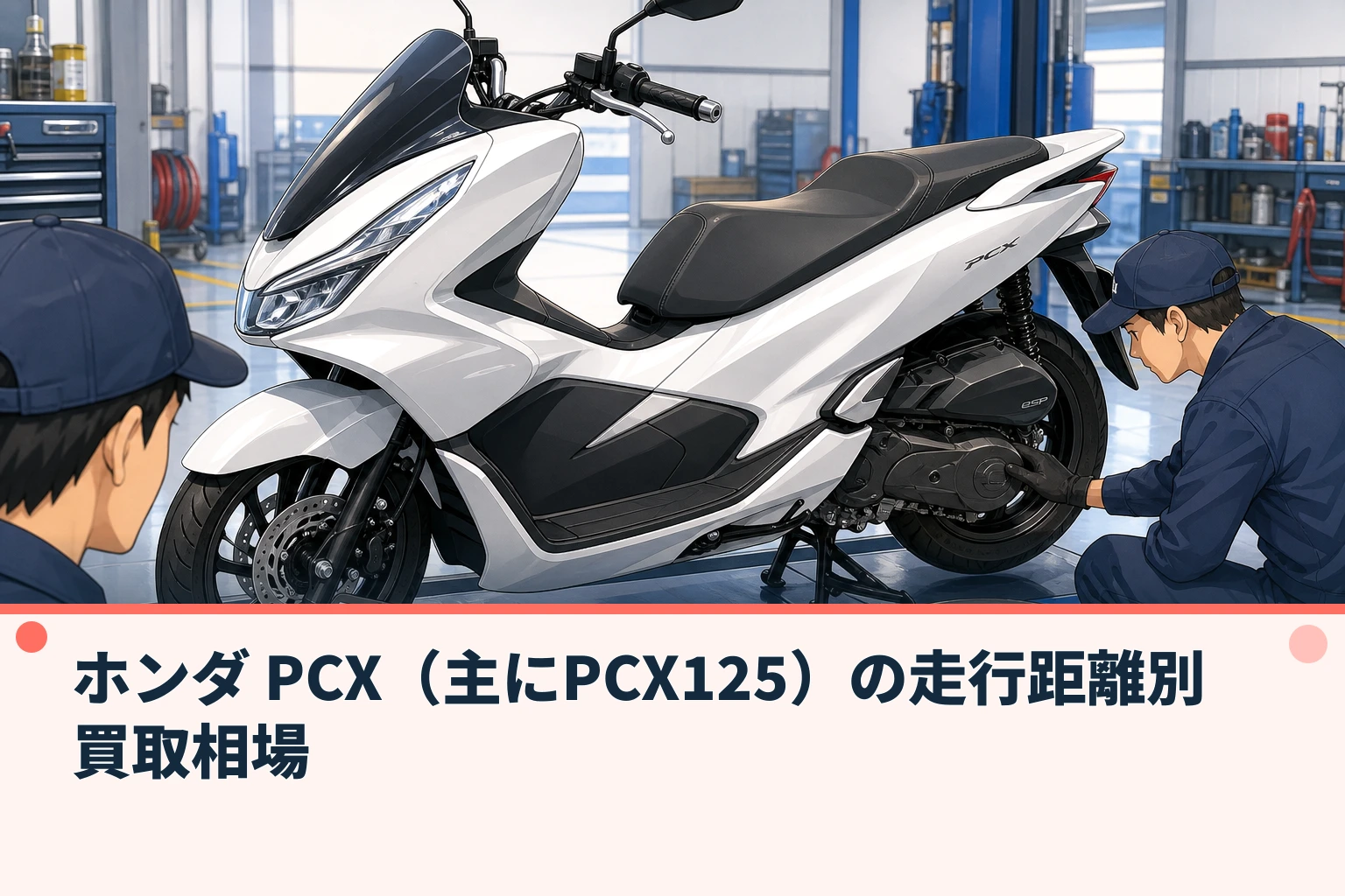 ホンダ PCX(主にPCX125)の走行距離別買取相場