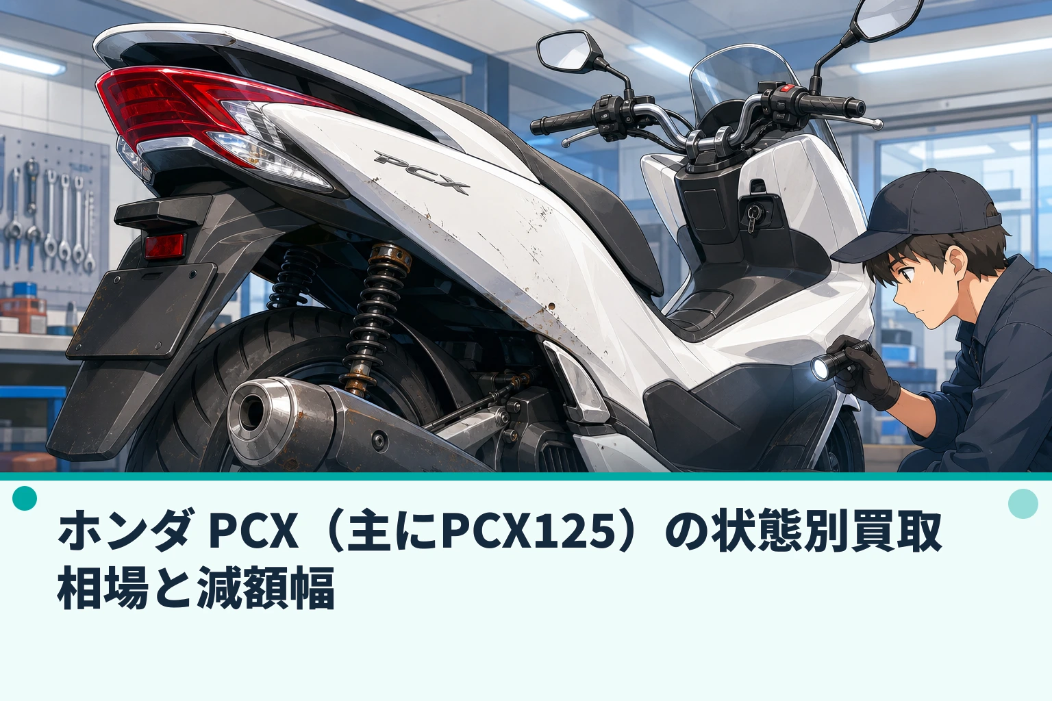 ホンダ PCX(主にPCX125)の状態別買取相場と減額幅