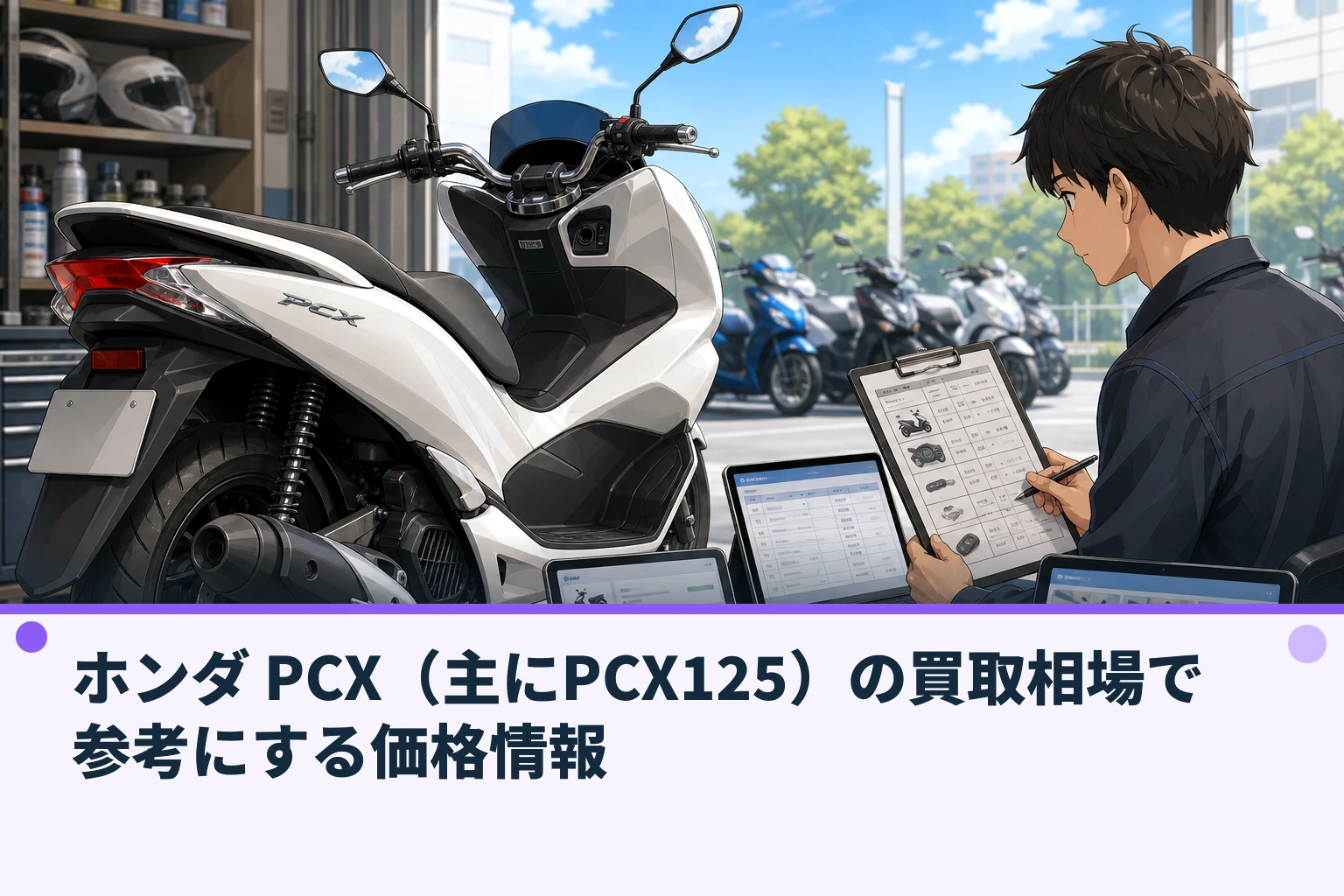 ホンダ PCX(主にPCX125)の買取相場で参考にする価格情報