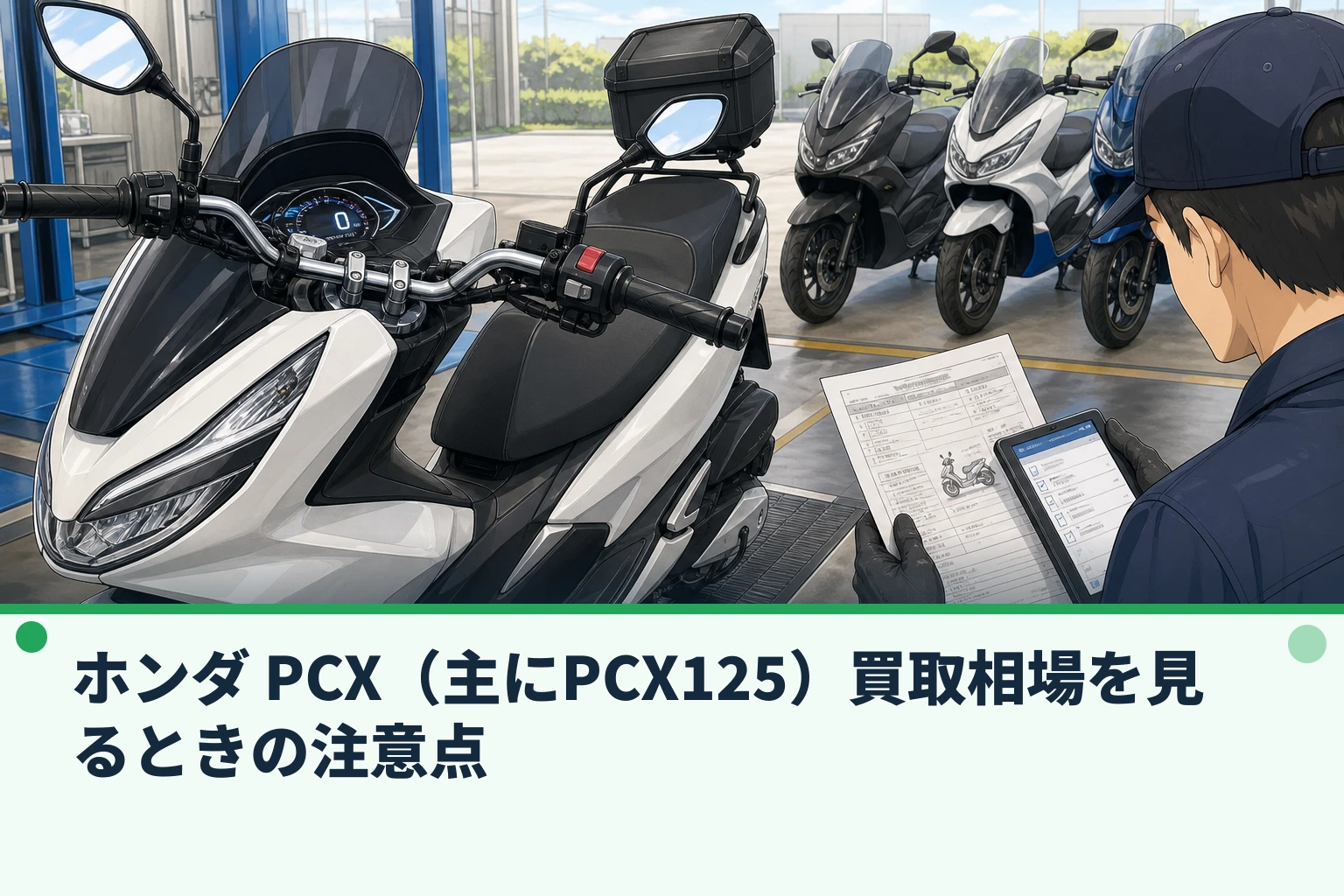 ホンダ PCX(主にPCX125)買取相場を見るときの注意点