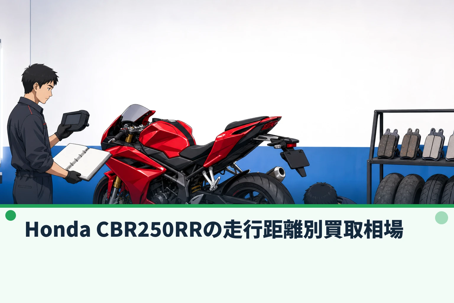 Honda CBR250RRの走行距離別買取相場