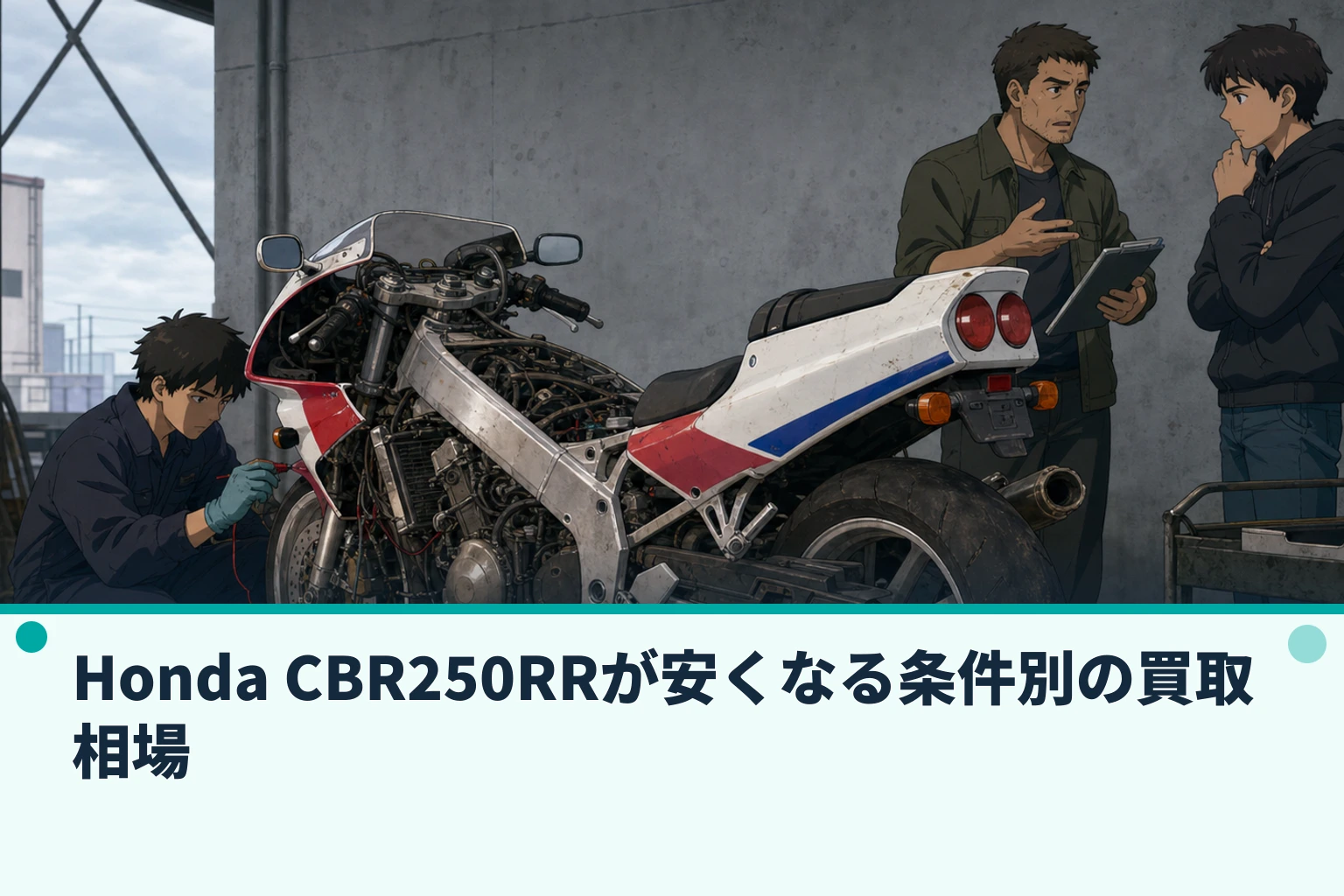 Honda CBR250RRが安くなる条件別の買取相場