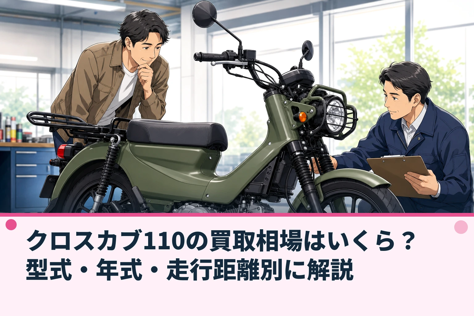 クロスカブ110の買取相場はいくら?型式・年式・走行距離別に解説