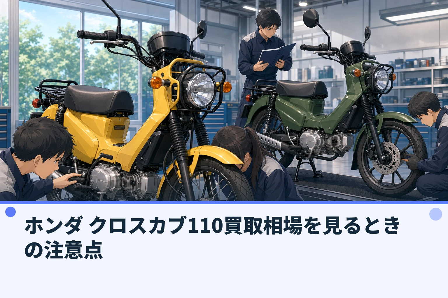 ホンダ クロスカブ110買取相場を見るときの注意点