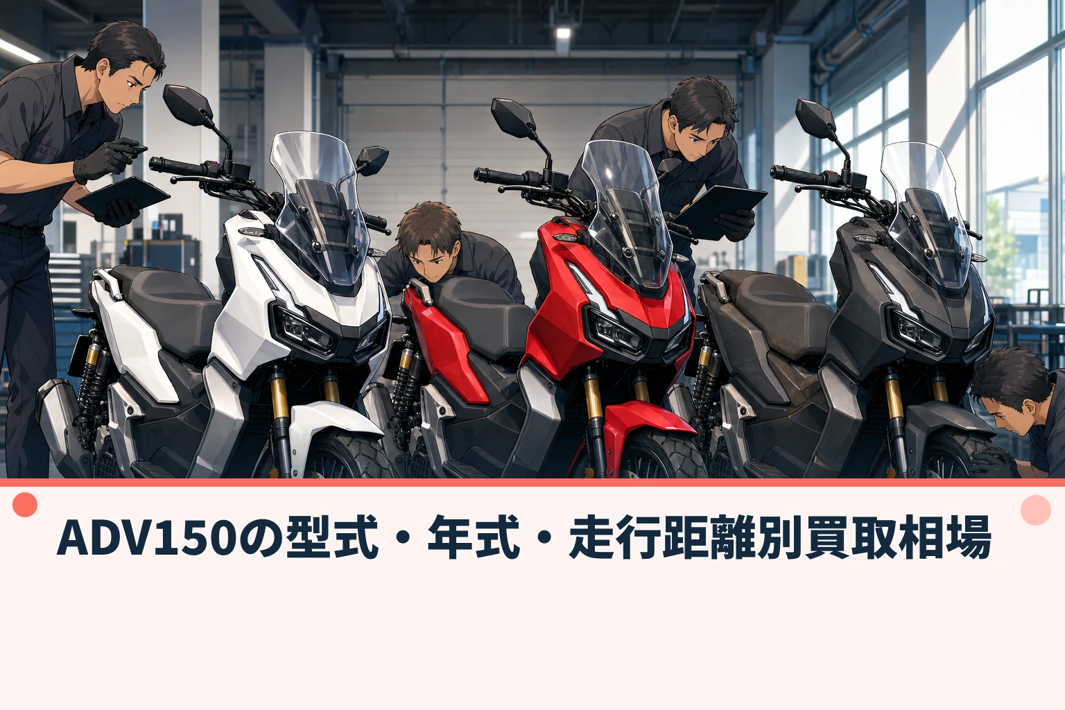 ADV150の型式・年式・走行距離別買取相場