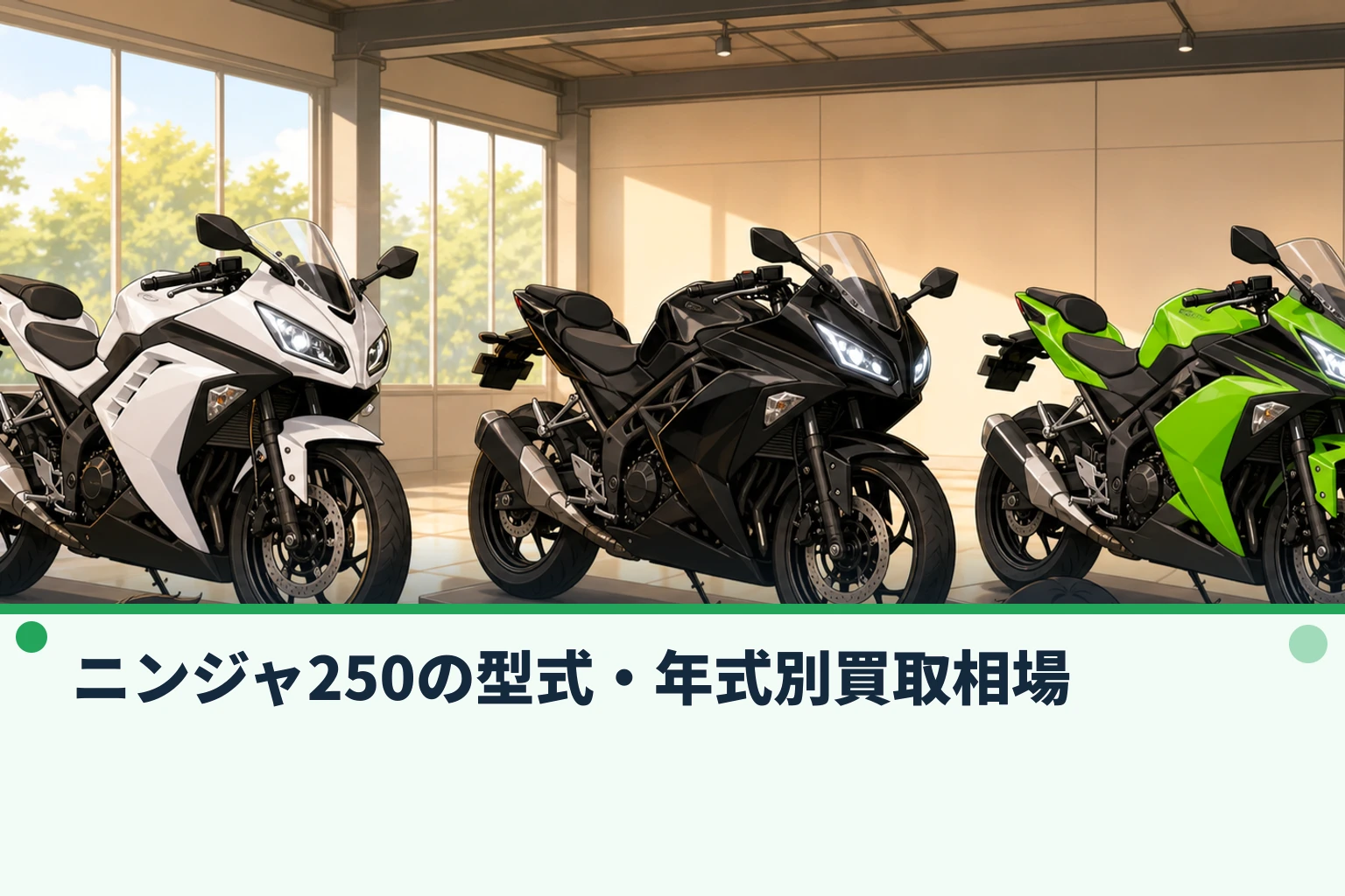 ニンジャ250の型式・年式別買取相場