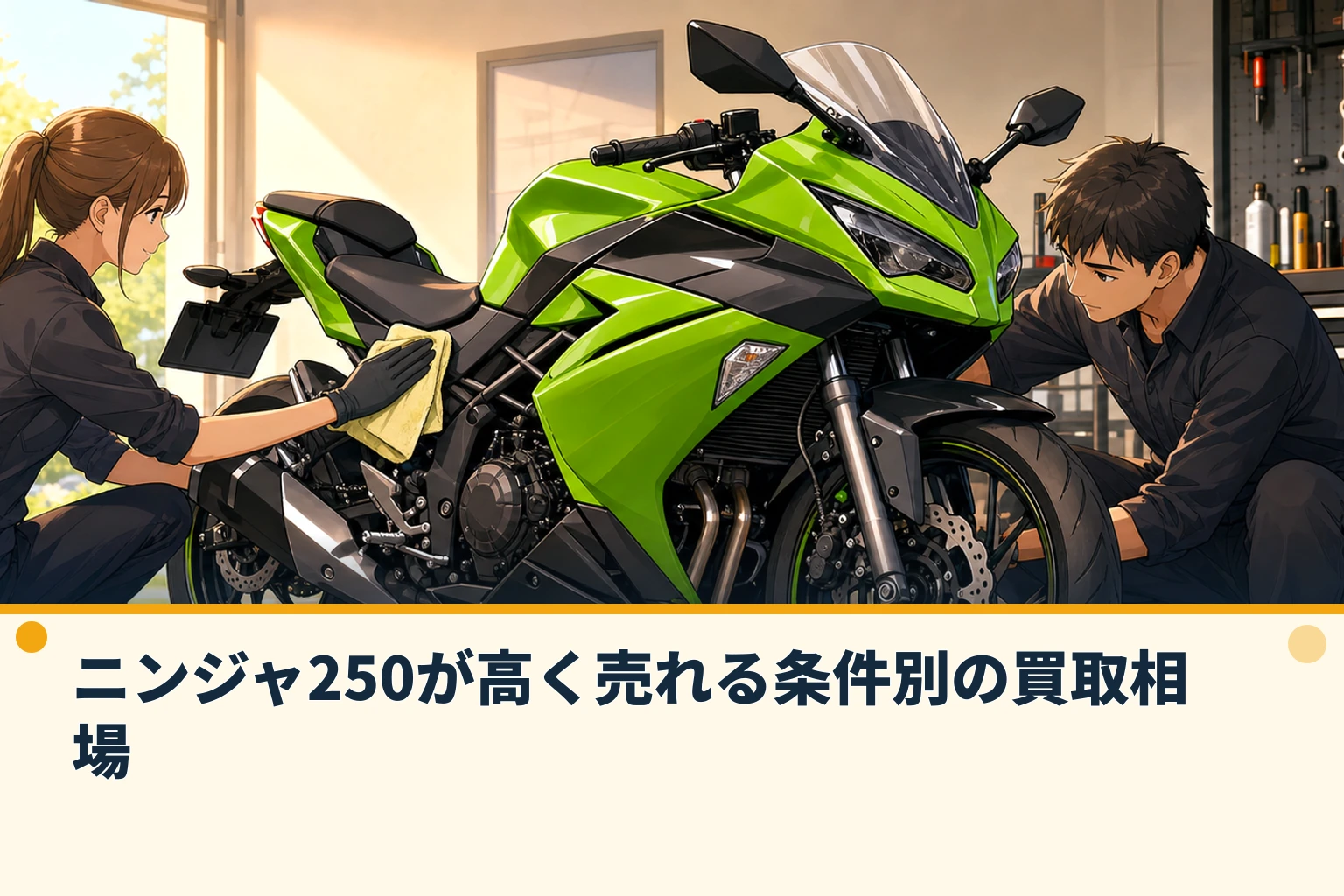 ニンジャ250が高く売れる条件別の買取相場