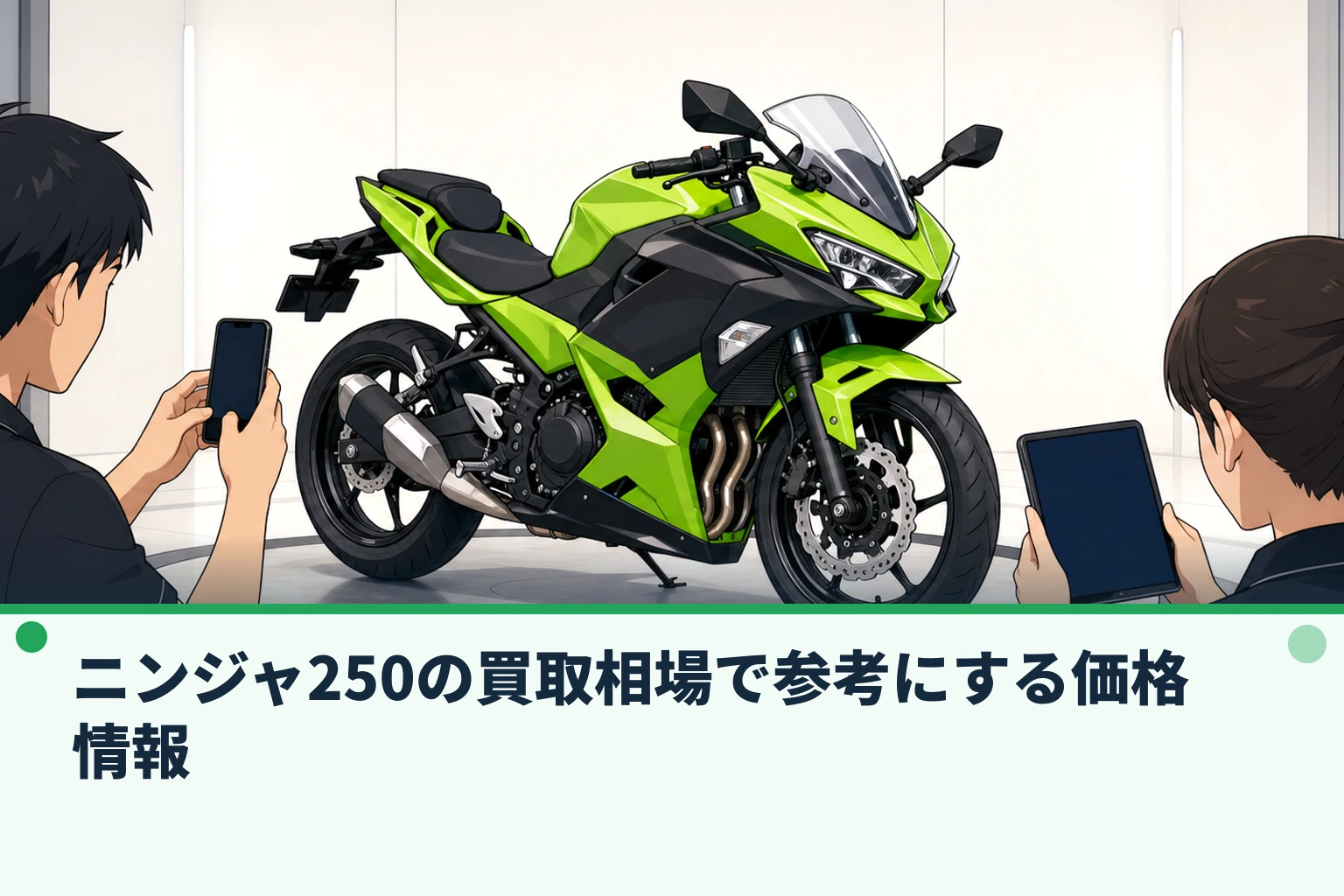 ニンジャ250の買取相場で参考にする価格情報