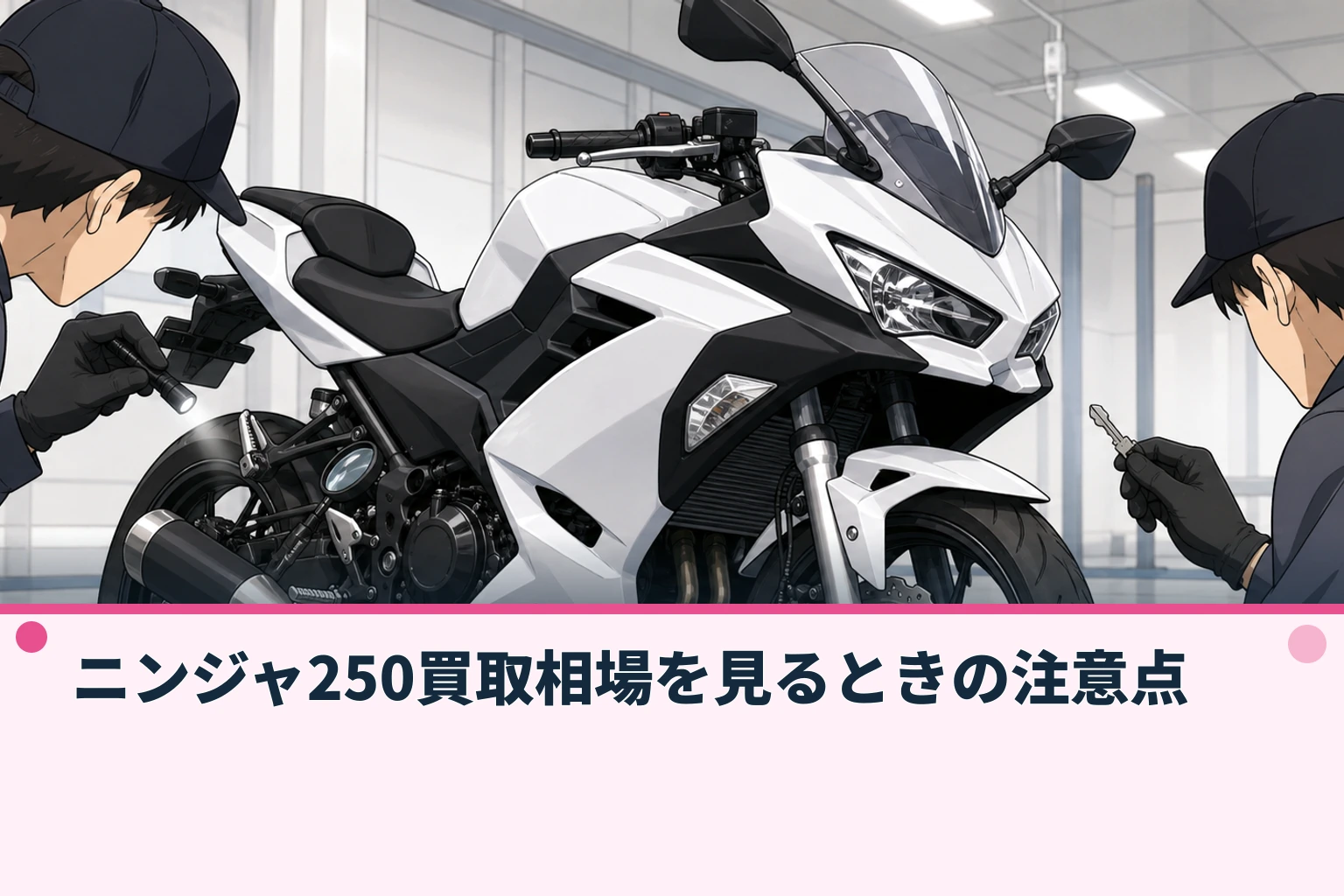 ニンジャ250買取相場を見るときの注意点