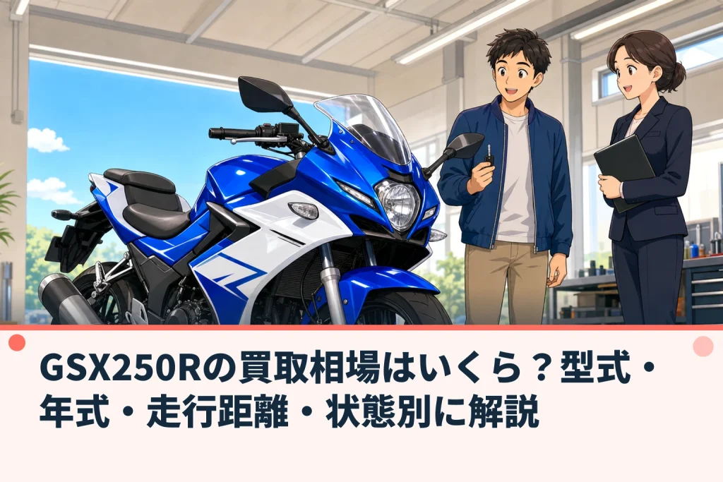 GSX250Rの買取相場はいくら？型式・年式・走行距離・状態別に解説