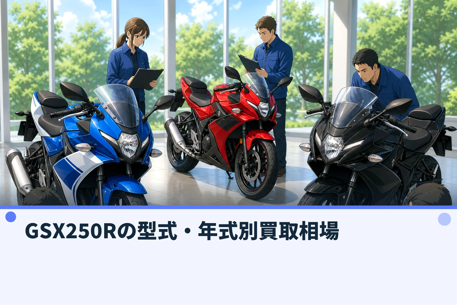 GSX250Rの型式・年式別買取相場