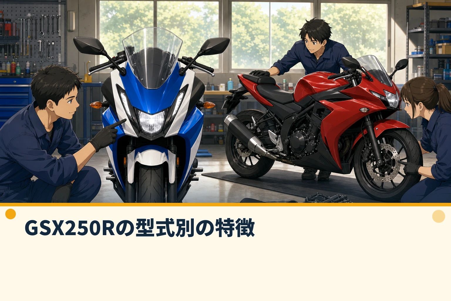 GSX250Rの型式別の特徴