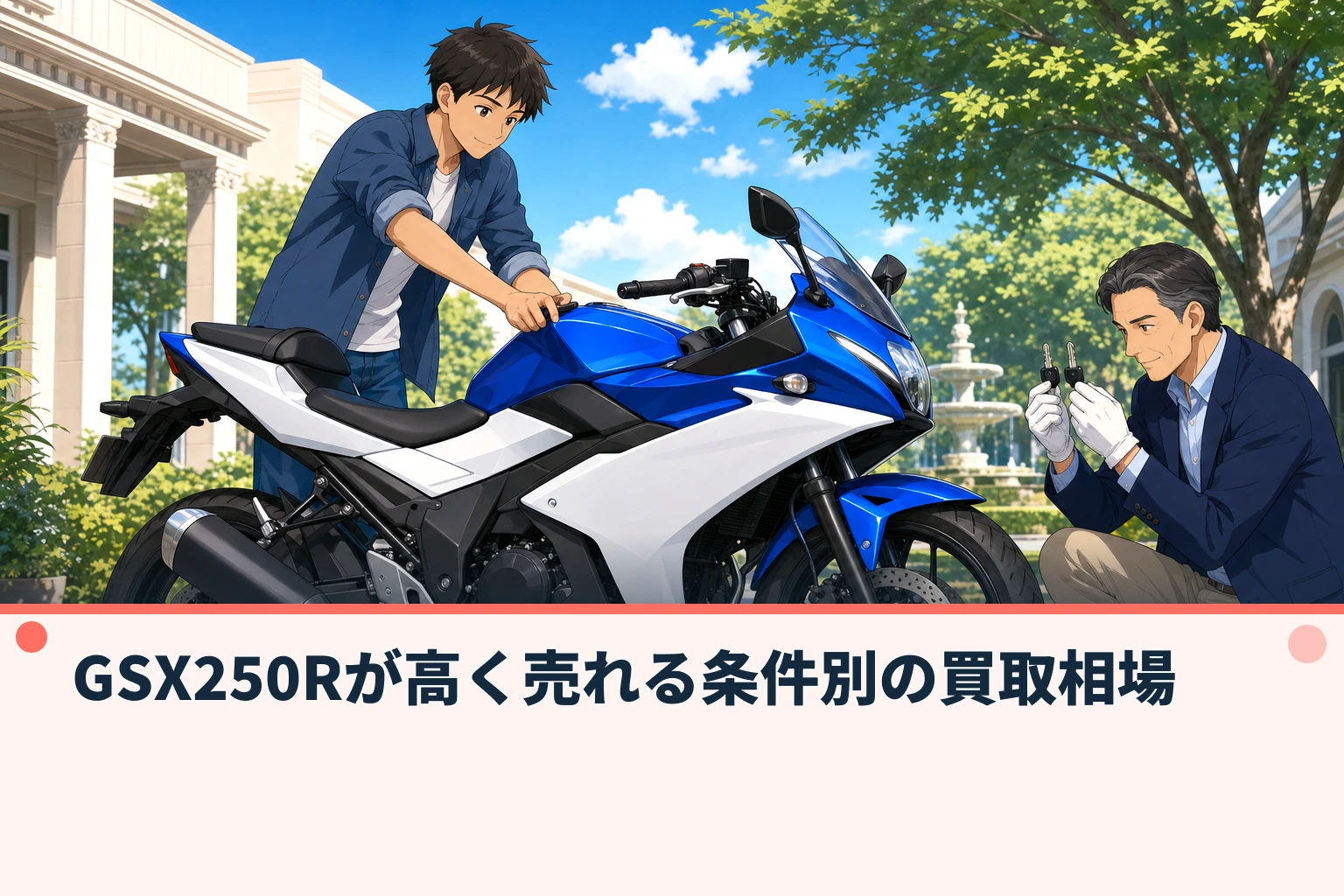 GSX250Rが高く売れる条件別の買取相場