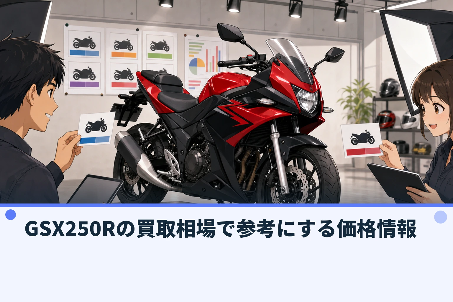 GSX250Rの買取相場で参考にする価格情報