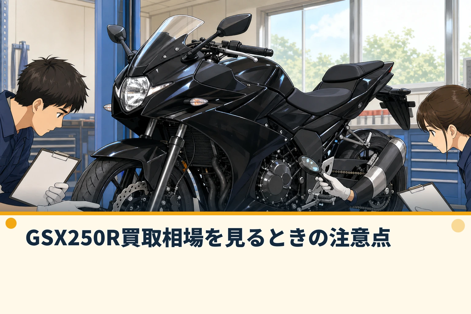 GSX250R買取相場を見るときの注意点