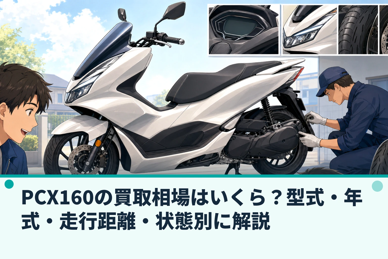 PCX160の買取相場はいくら?型式・年式・走行距離・状態別に解説
